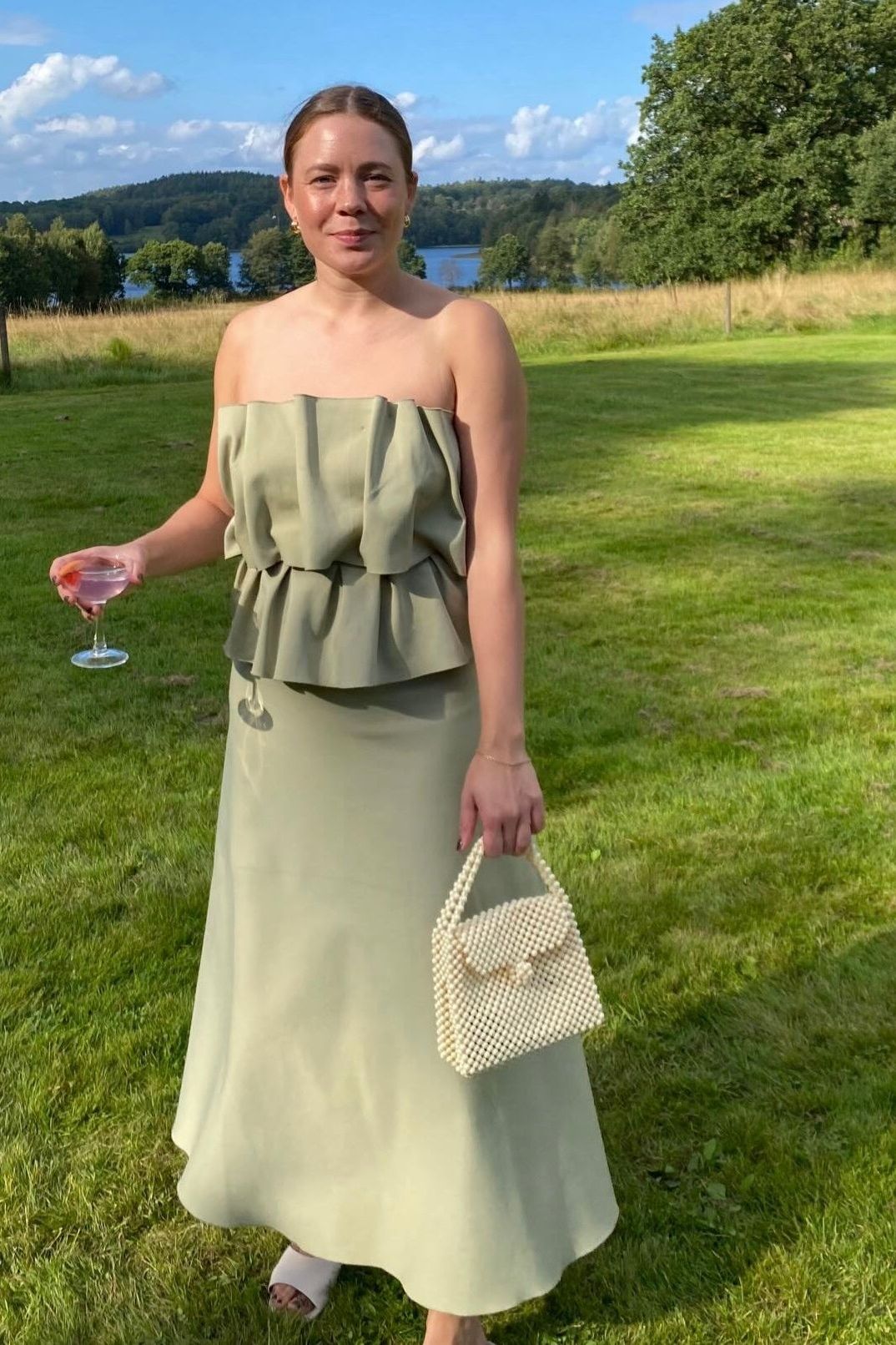 Dagmar Sculpted Green Dress