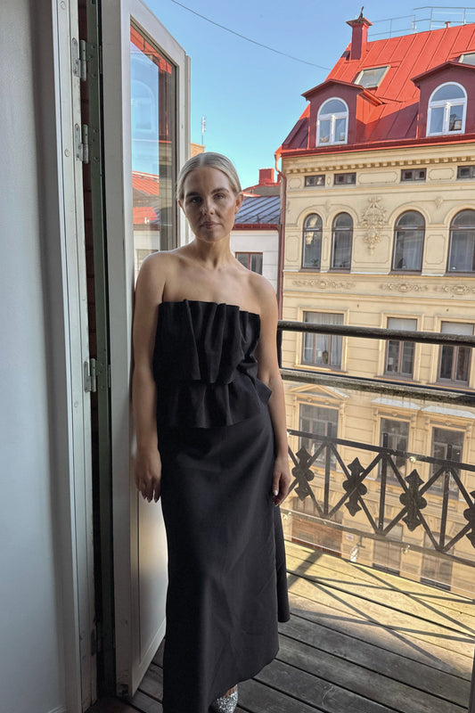 Dagmar Sculpted Black Dress