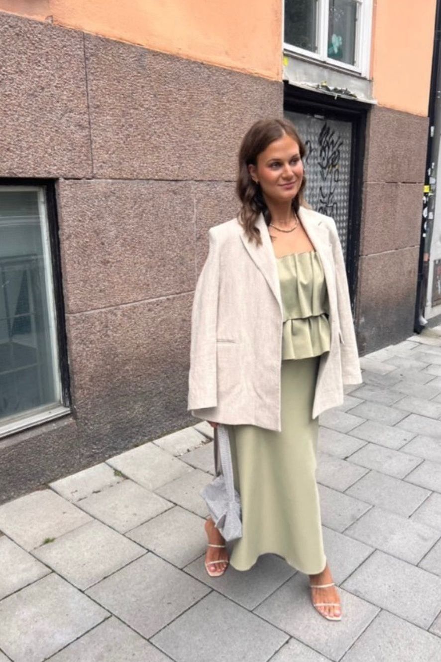 Dagmar Sculpted Green Dress