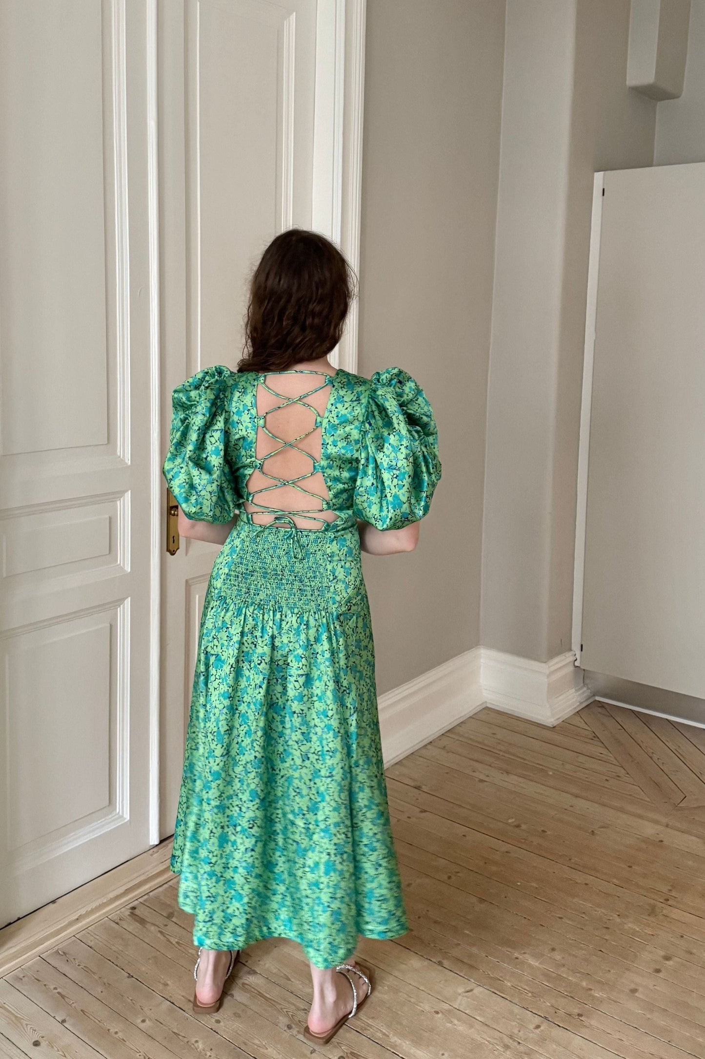 Rotate Green Flower Dress