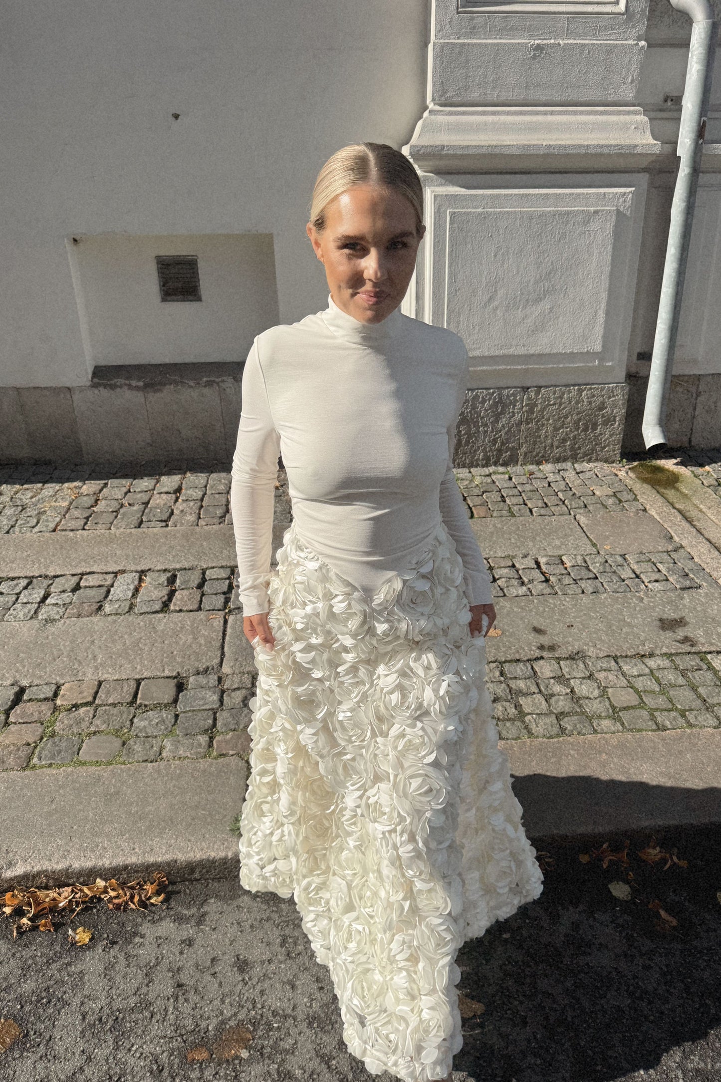 Rotate Floral Appliqué Dress