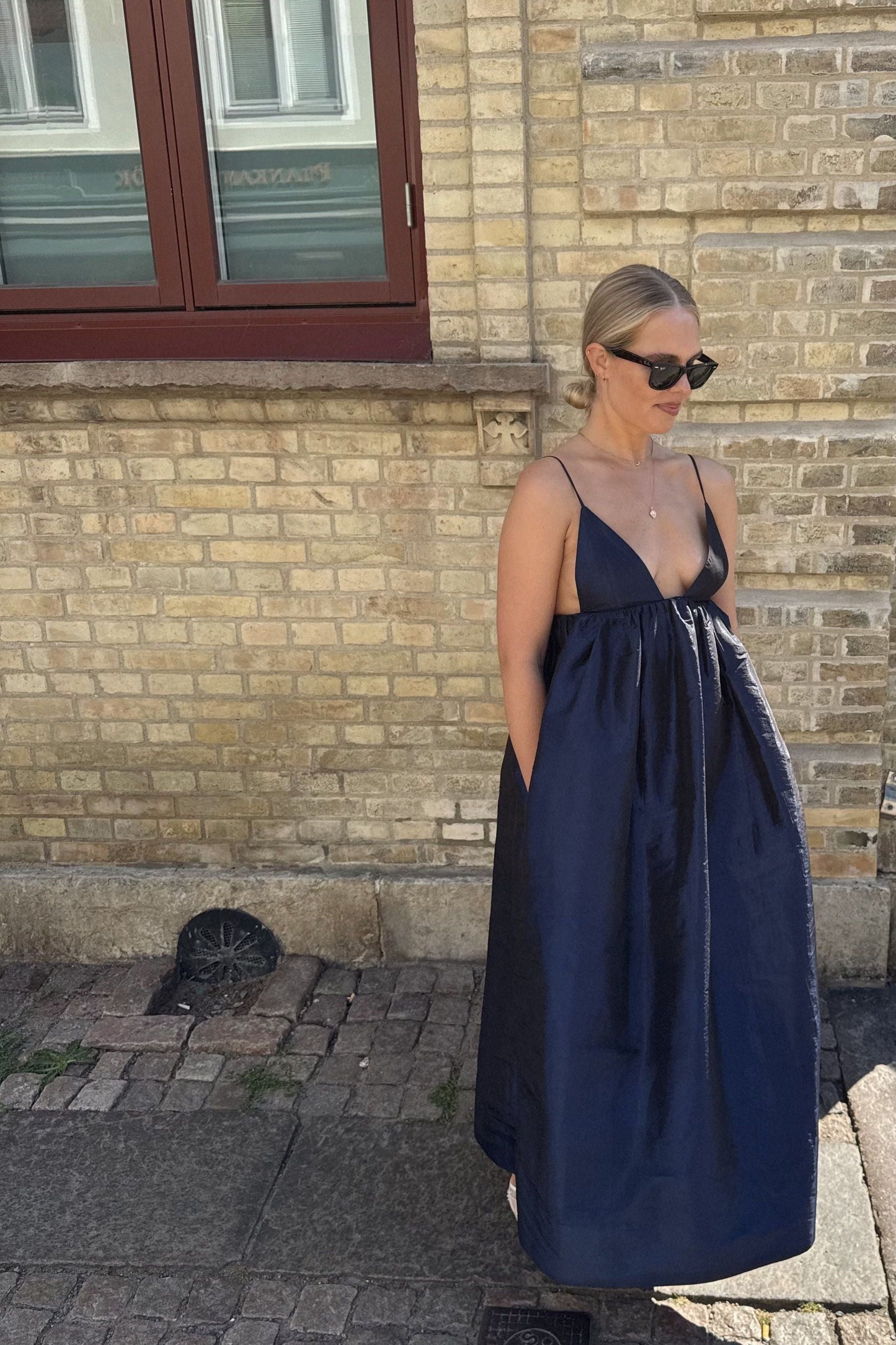 Ganni Navy Maxi Dress