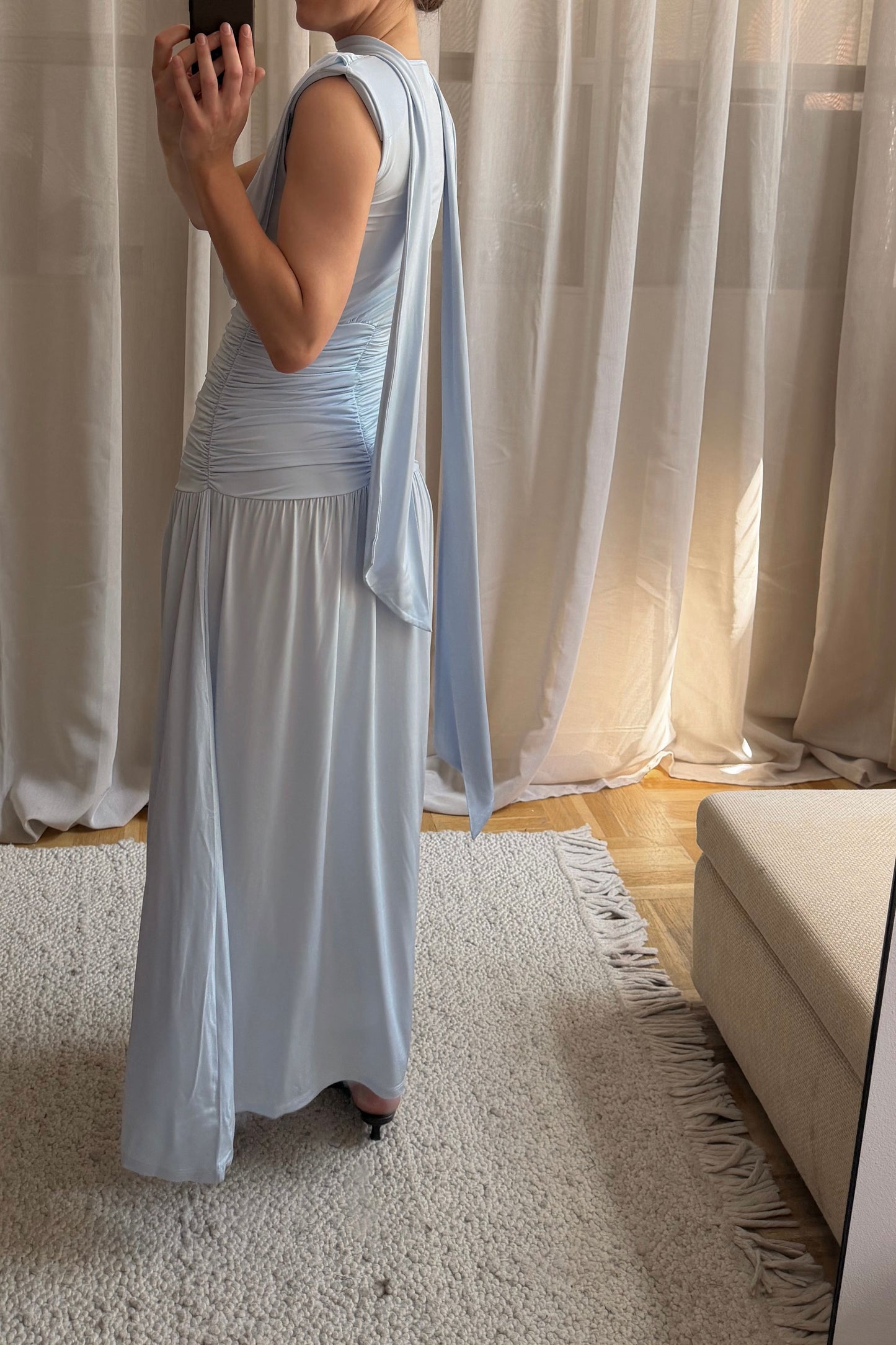 Gestuz Light Blue Maxi Dress