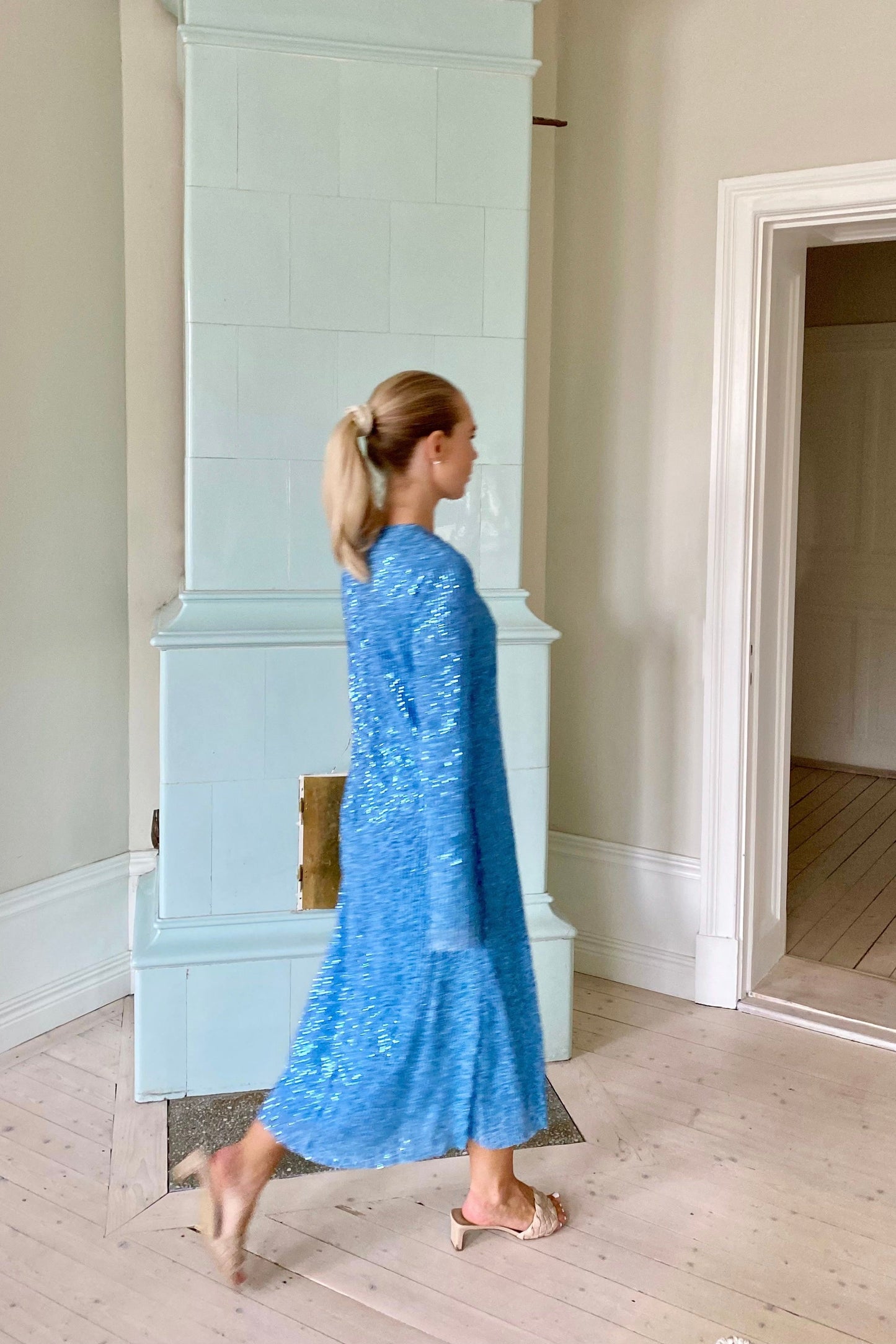 Stine Goya Blue Sequin Dress