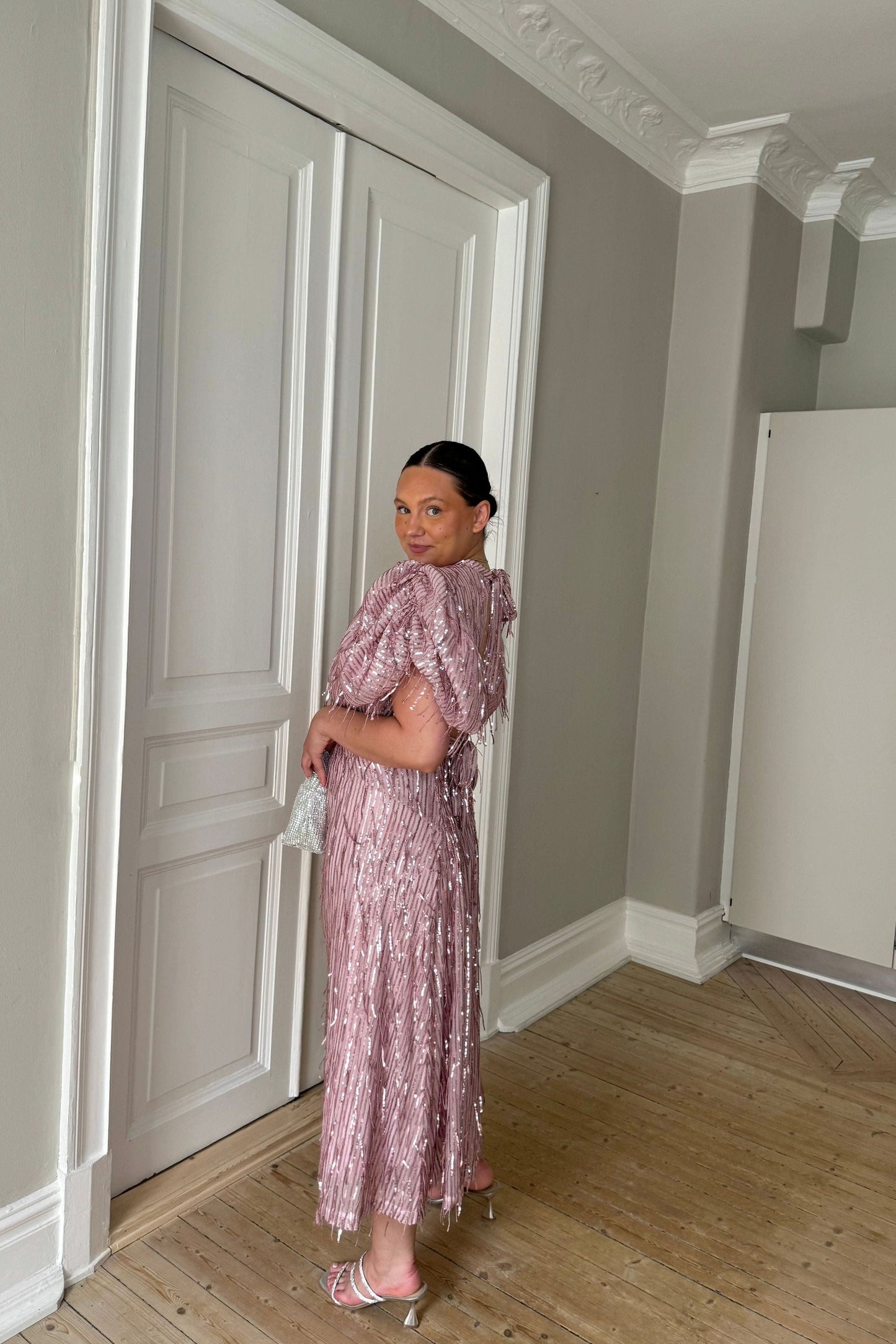 Rotate Pink Fringe Dress