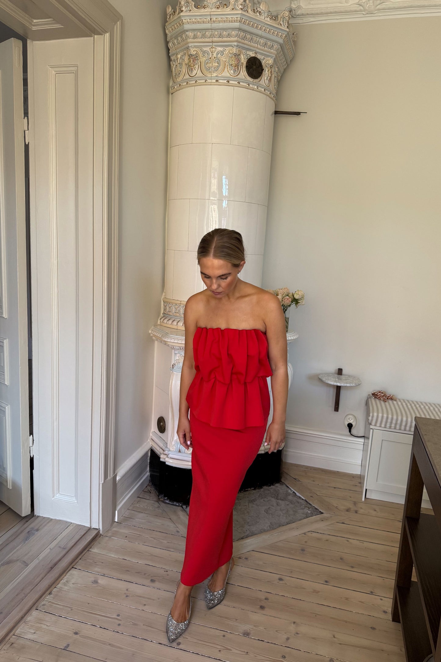 Dagmar Sculpted Red Dress