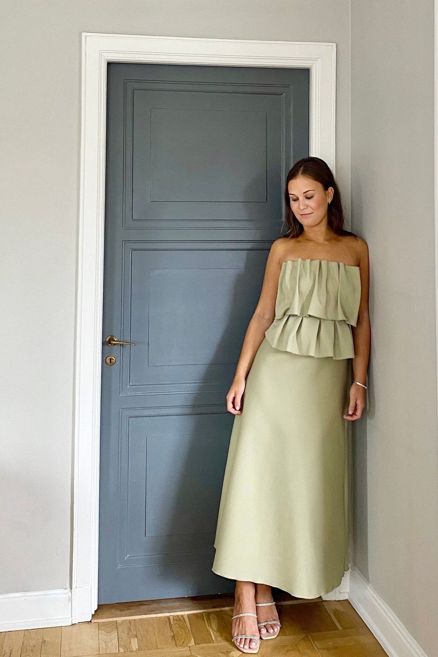 Dagmar Sculpted Green Dress