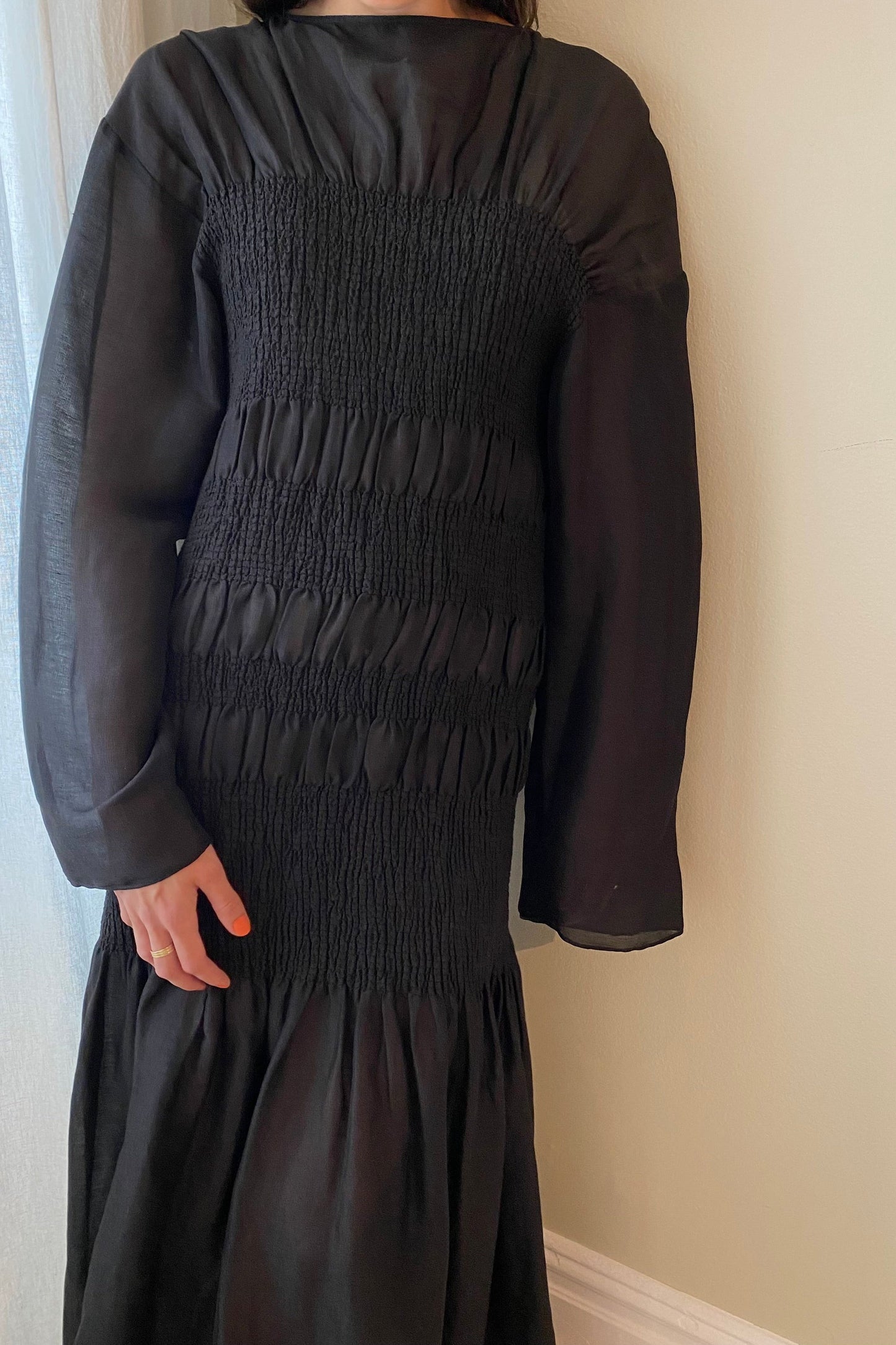 Toteme Smock Black Dress
