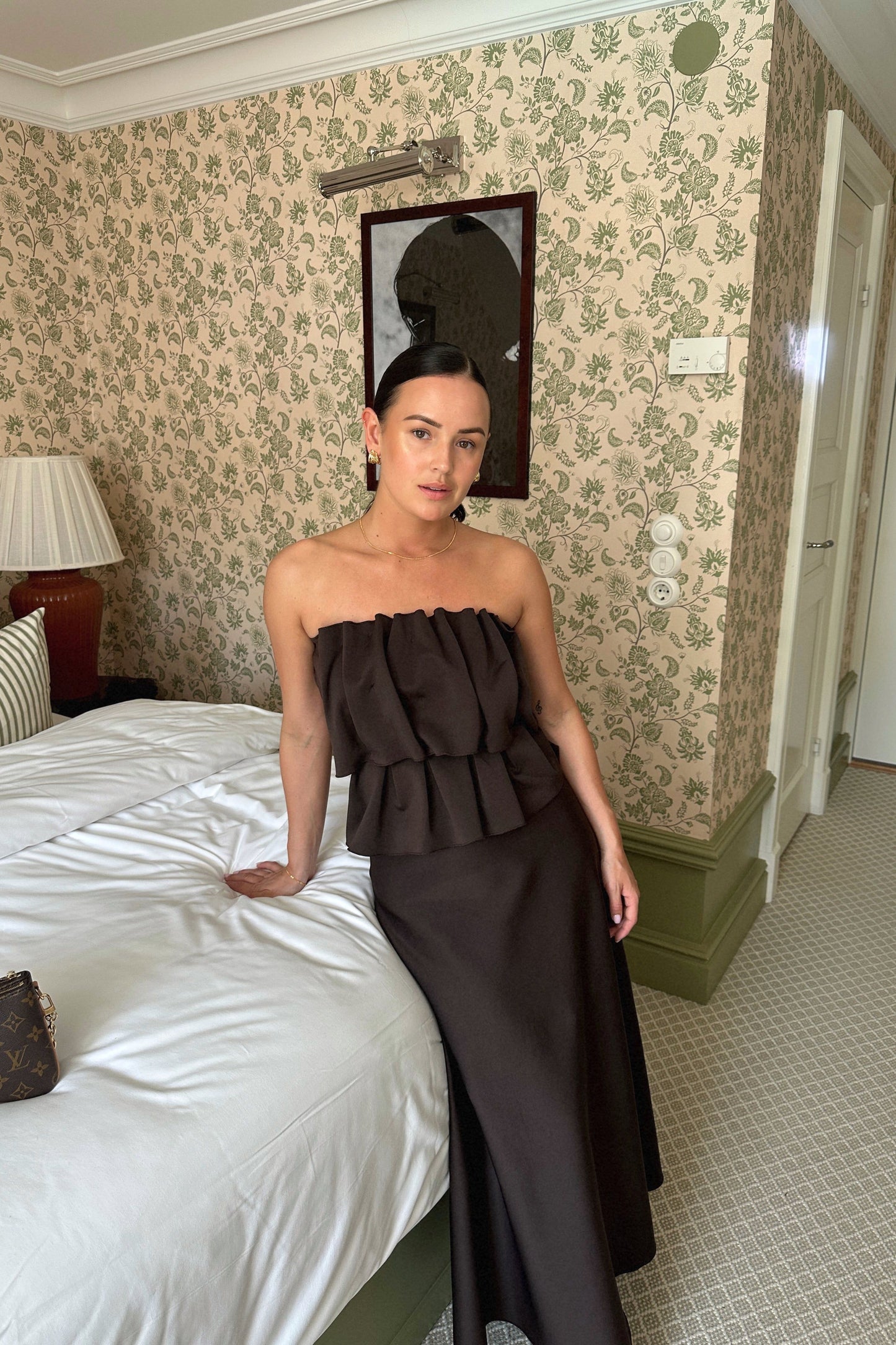 Dagmar Sculpted Brown Dress