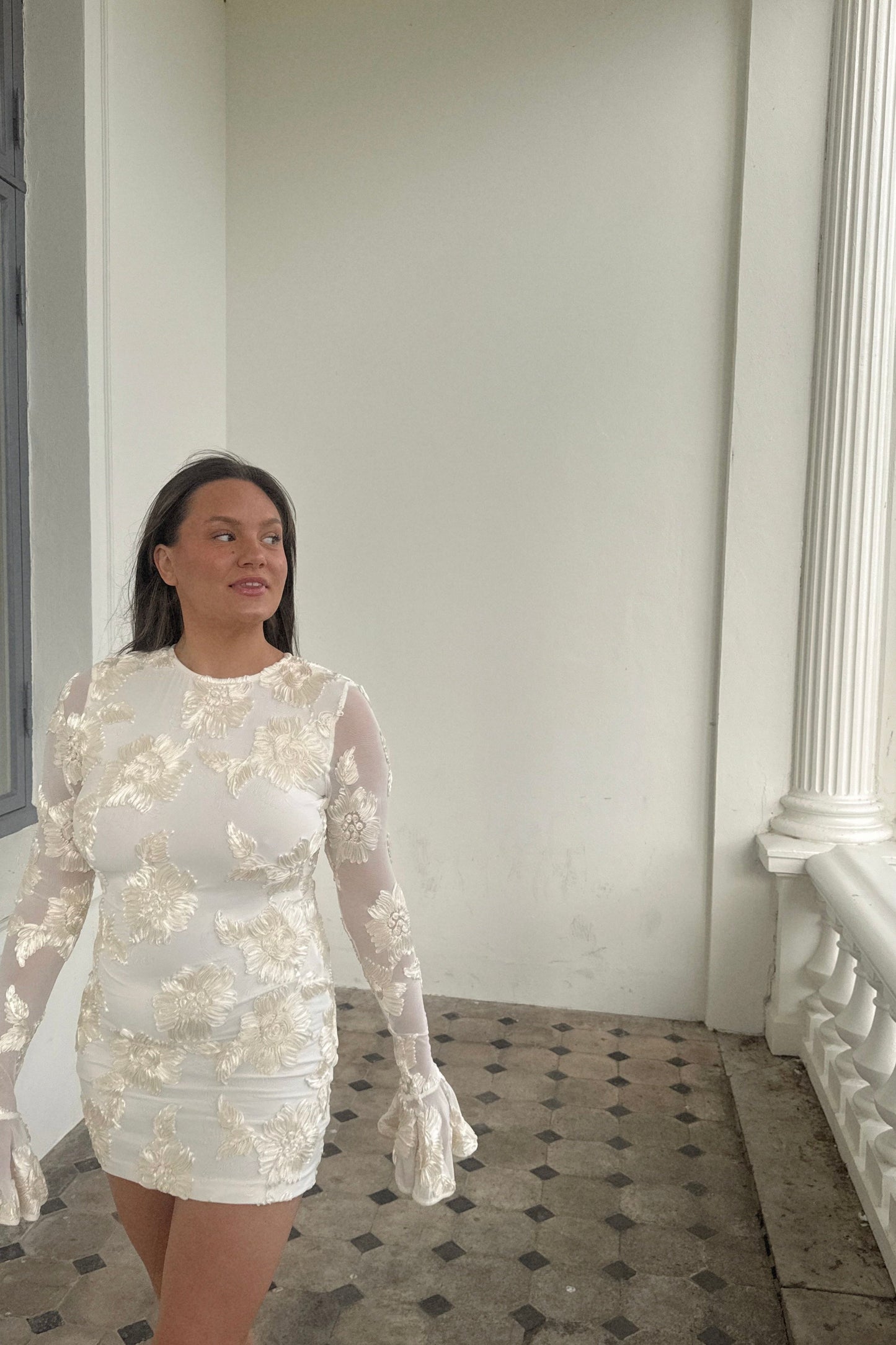 The Rotate Mini Floral Wedding Dress