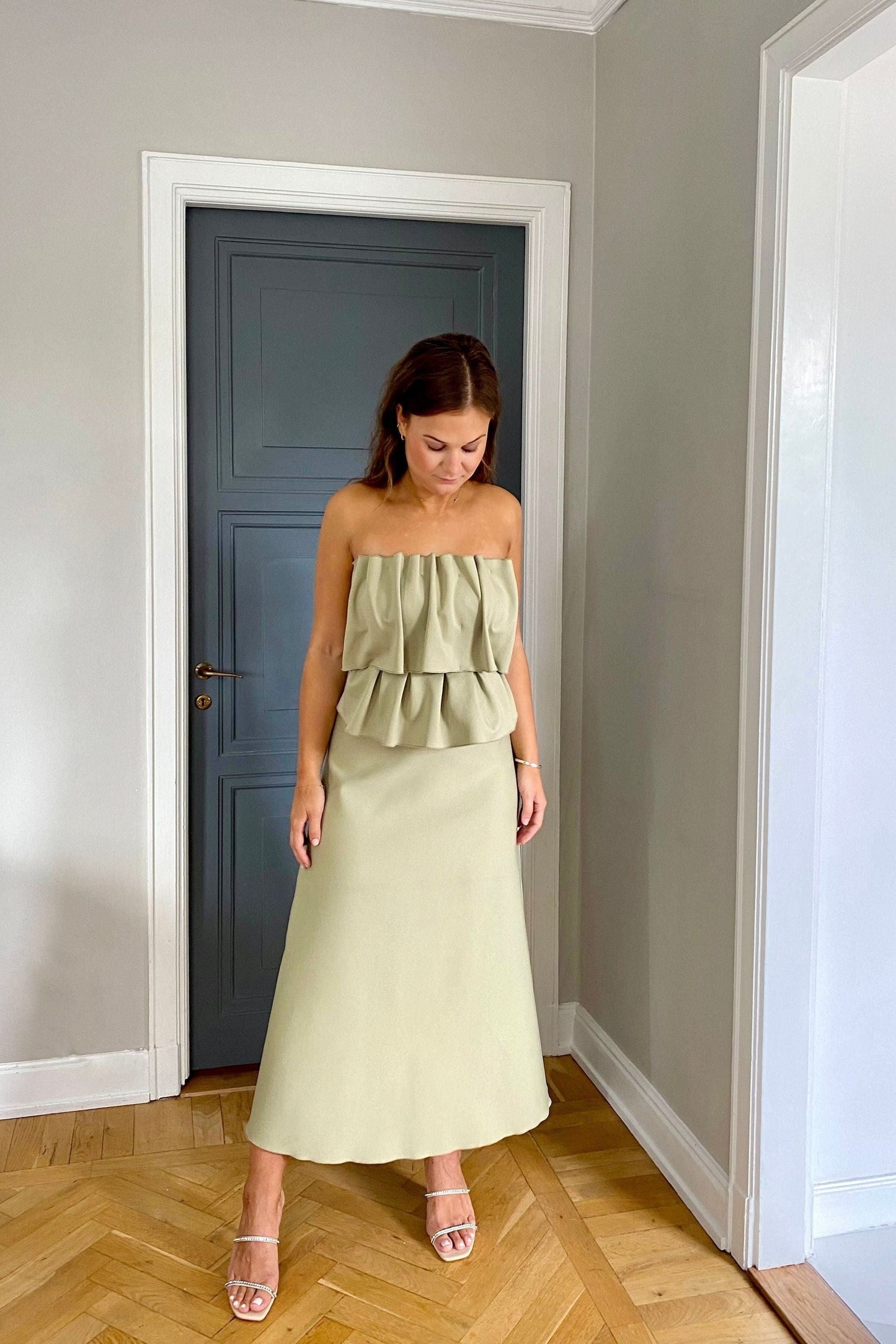 Dagmar Sculpted Green Dress