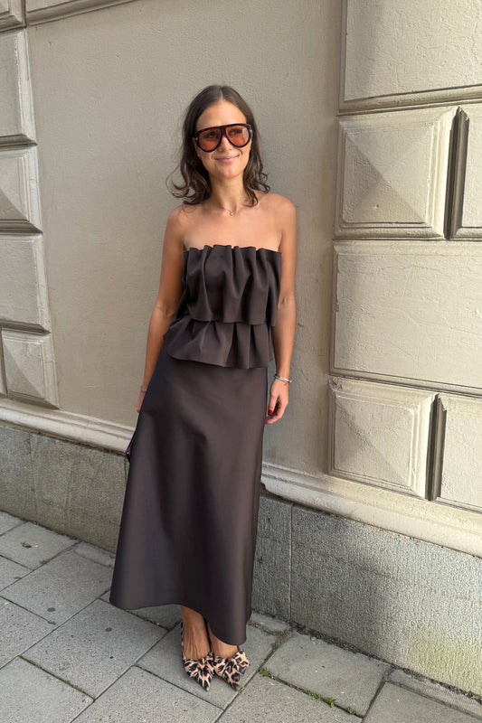 Dagmar Sculpted Brown Dress