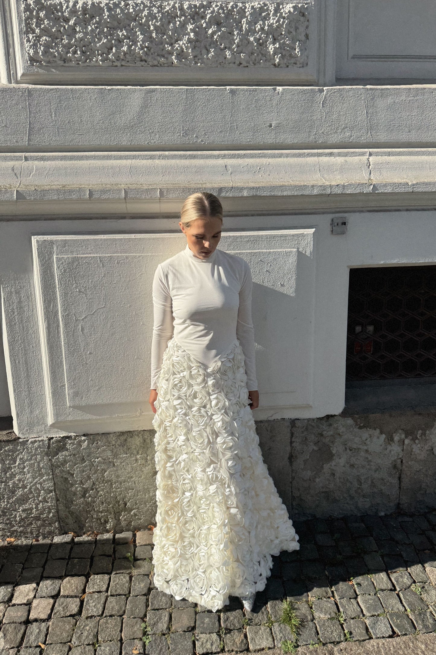 Rotate Floral Appliqué Dress