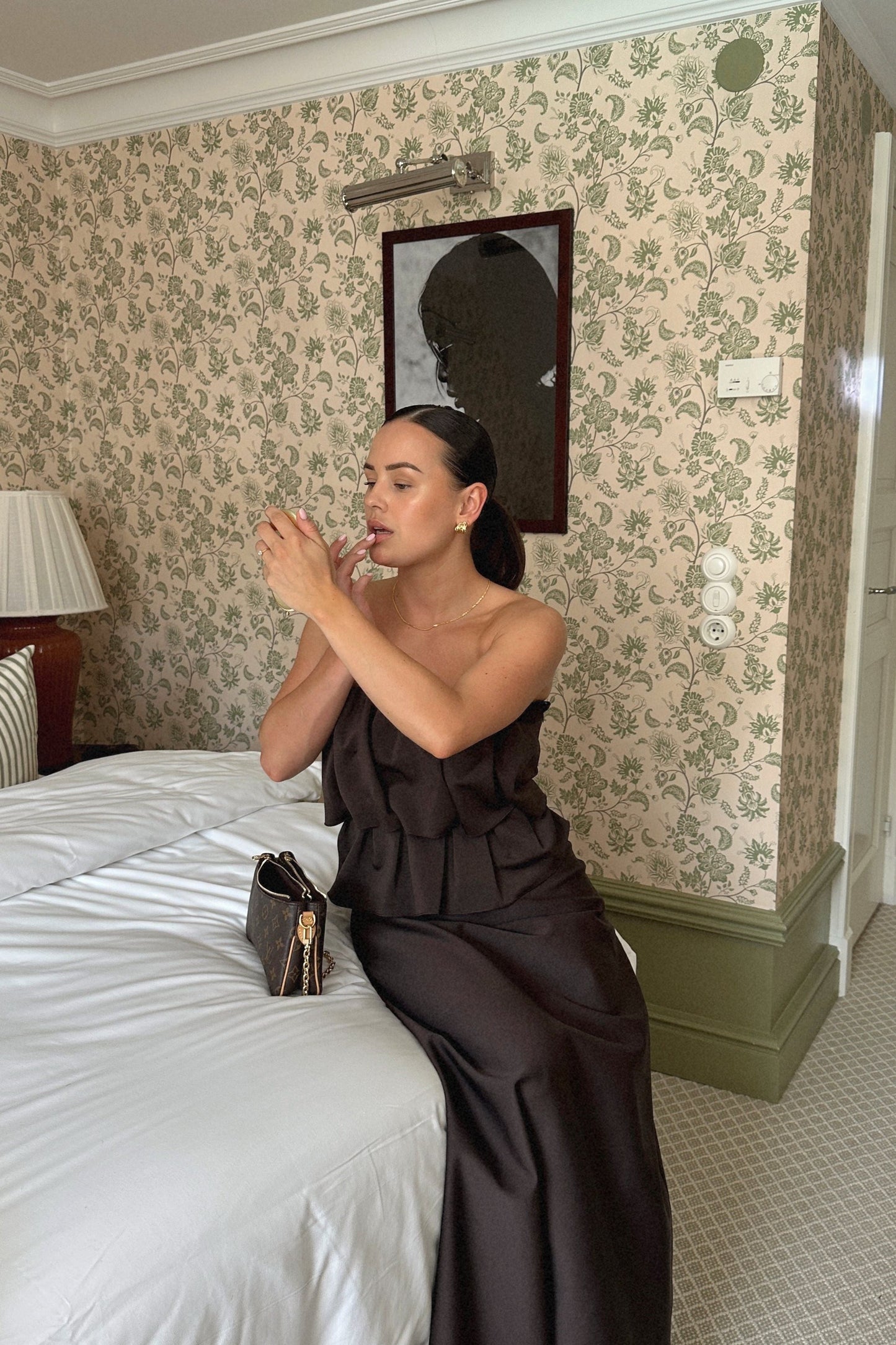 Dagmar Sculpted Brown Dress