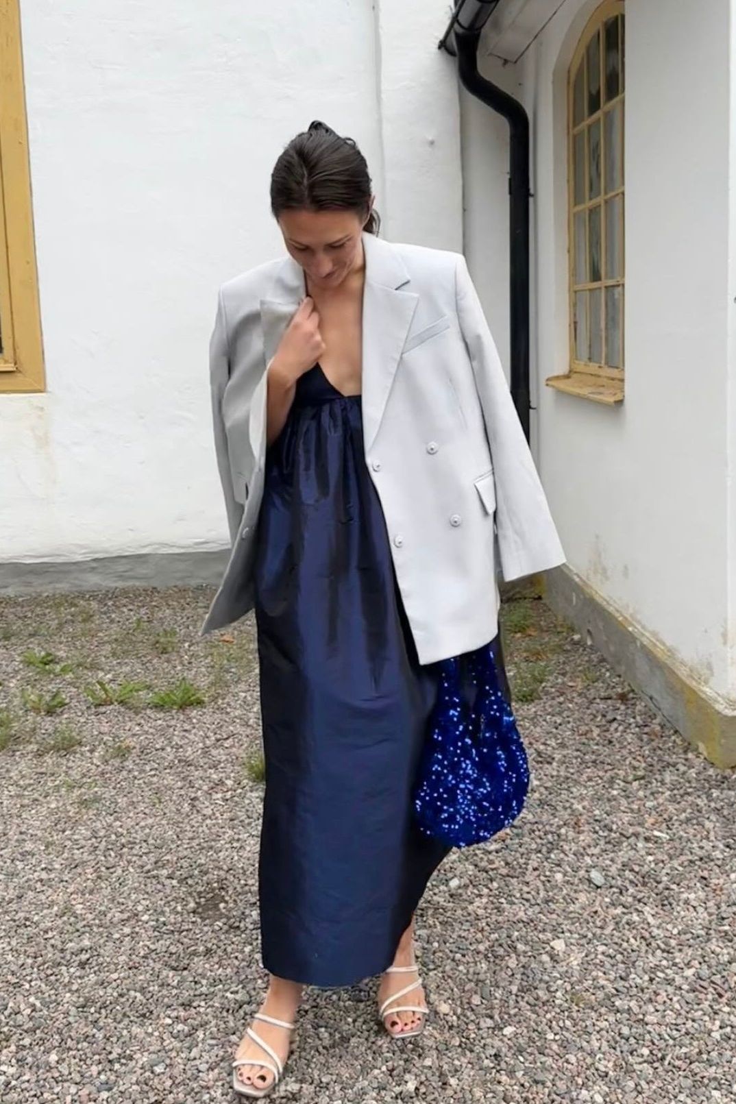 Ganni Navy Maxi Dress