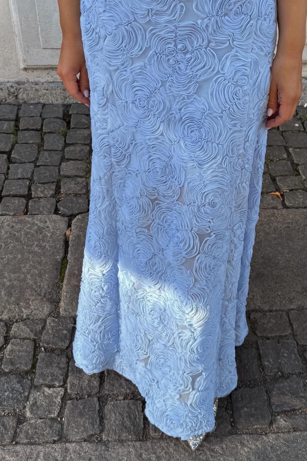 Rotate Flower Mesh Maxi Dress