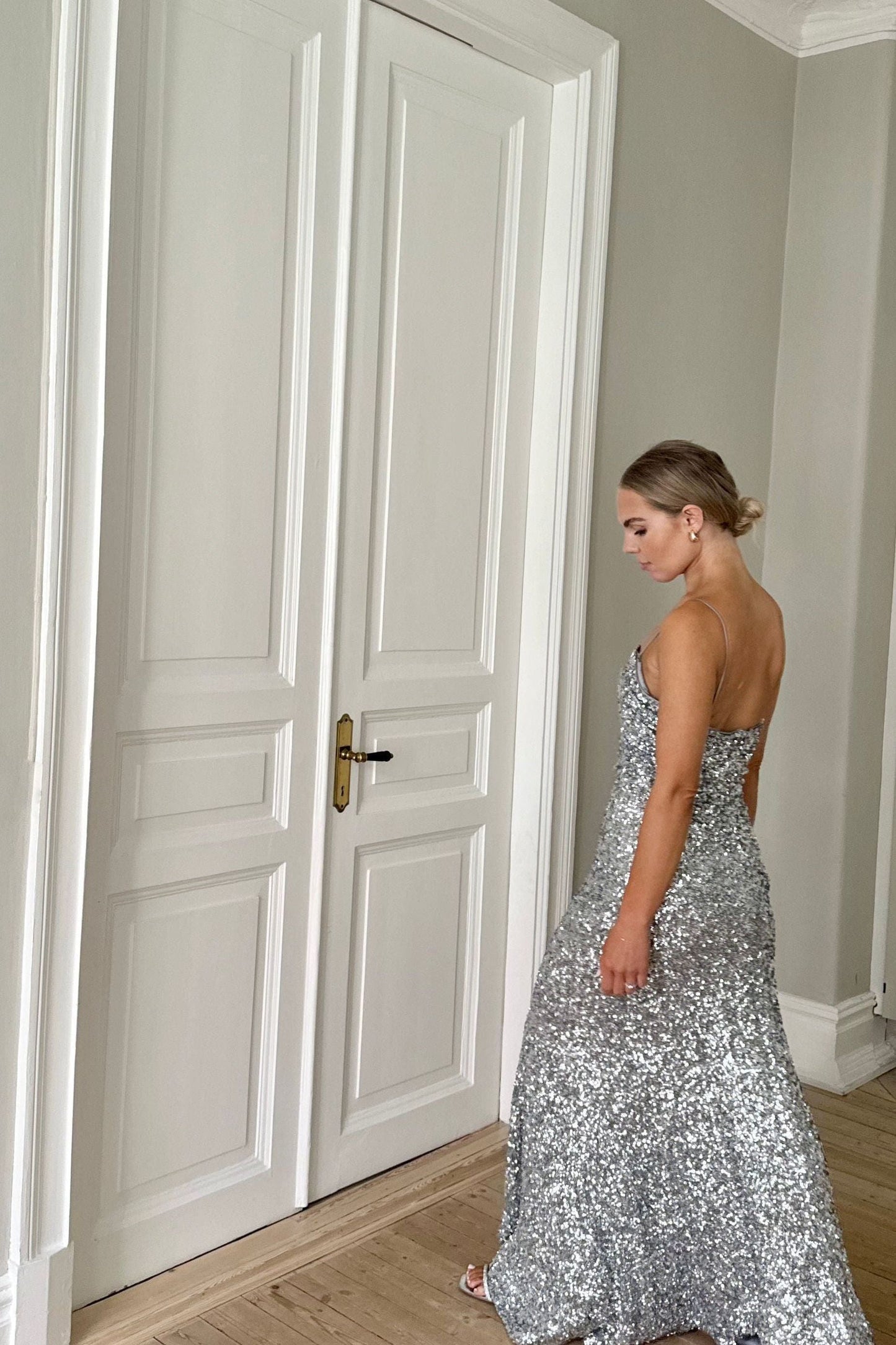 Ganni Sequin Slip Dress