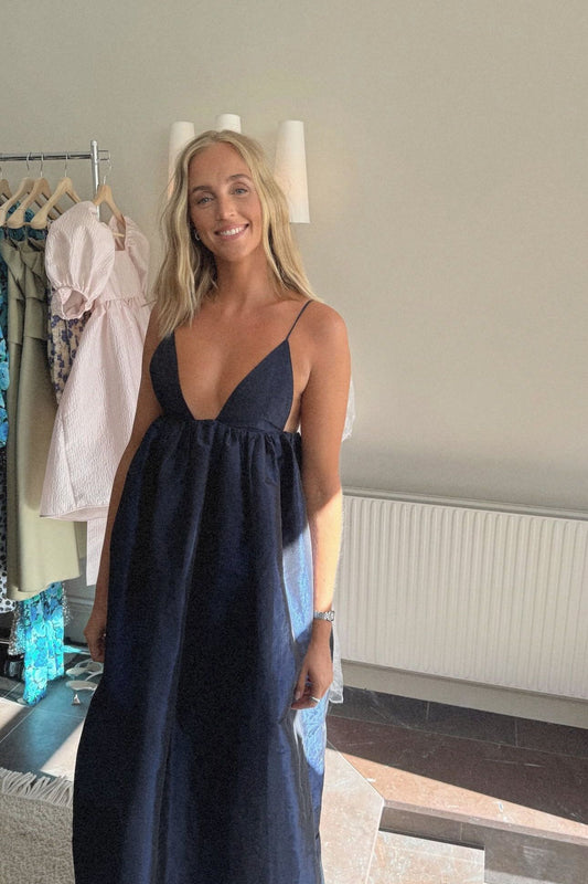 Ganni Navy Maxi Dress