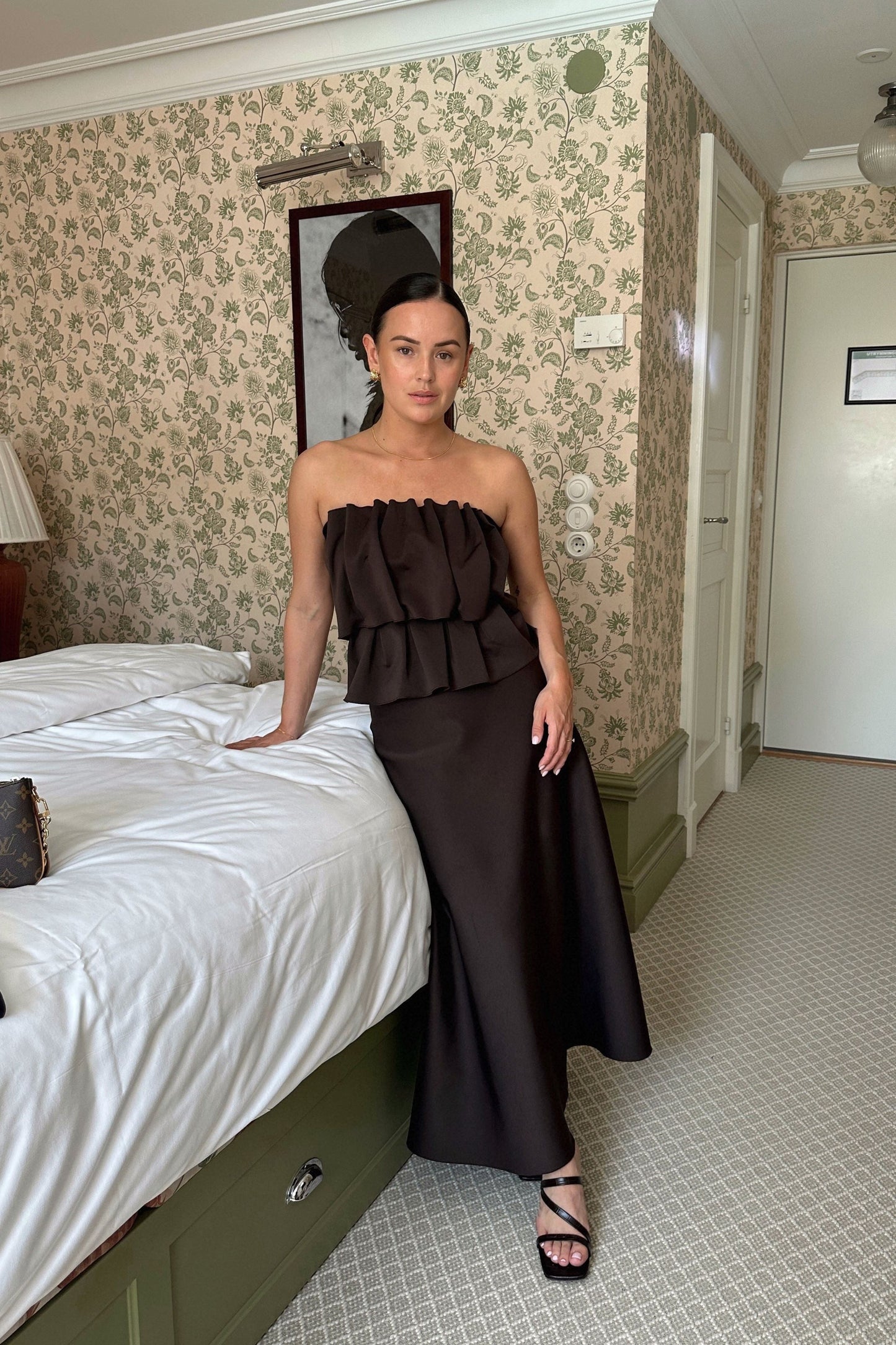 Dagmar Sculpted Brown Dress
