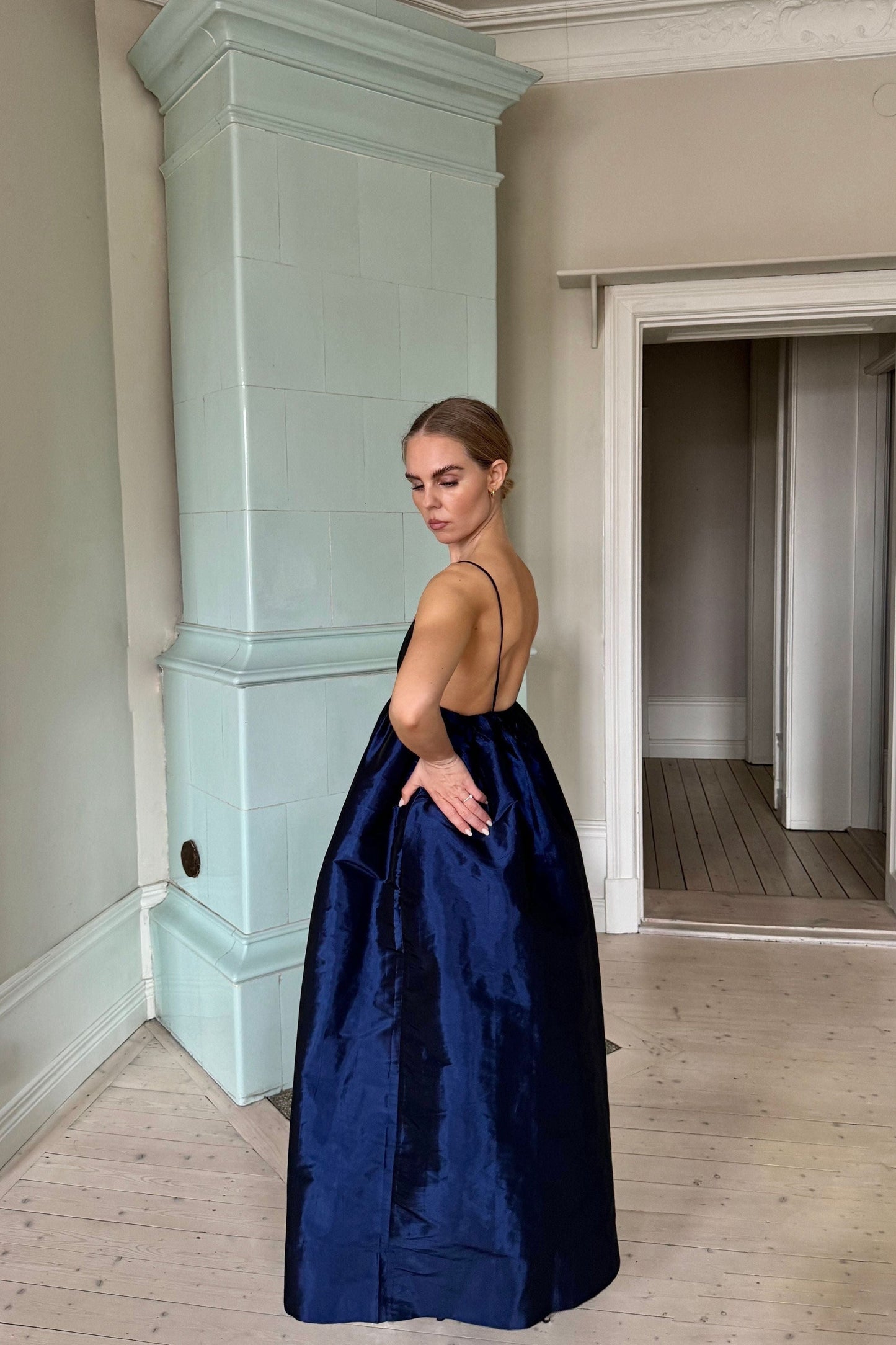 Ganni Navy Maxi Dress