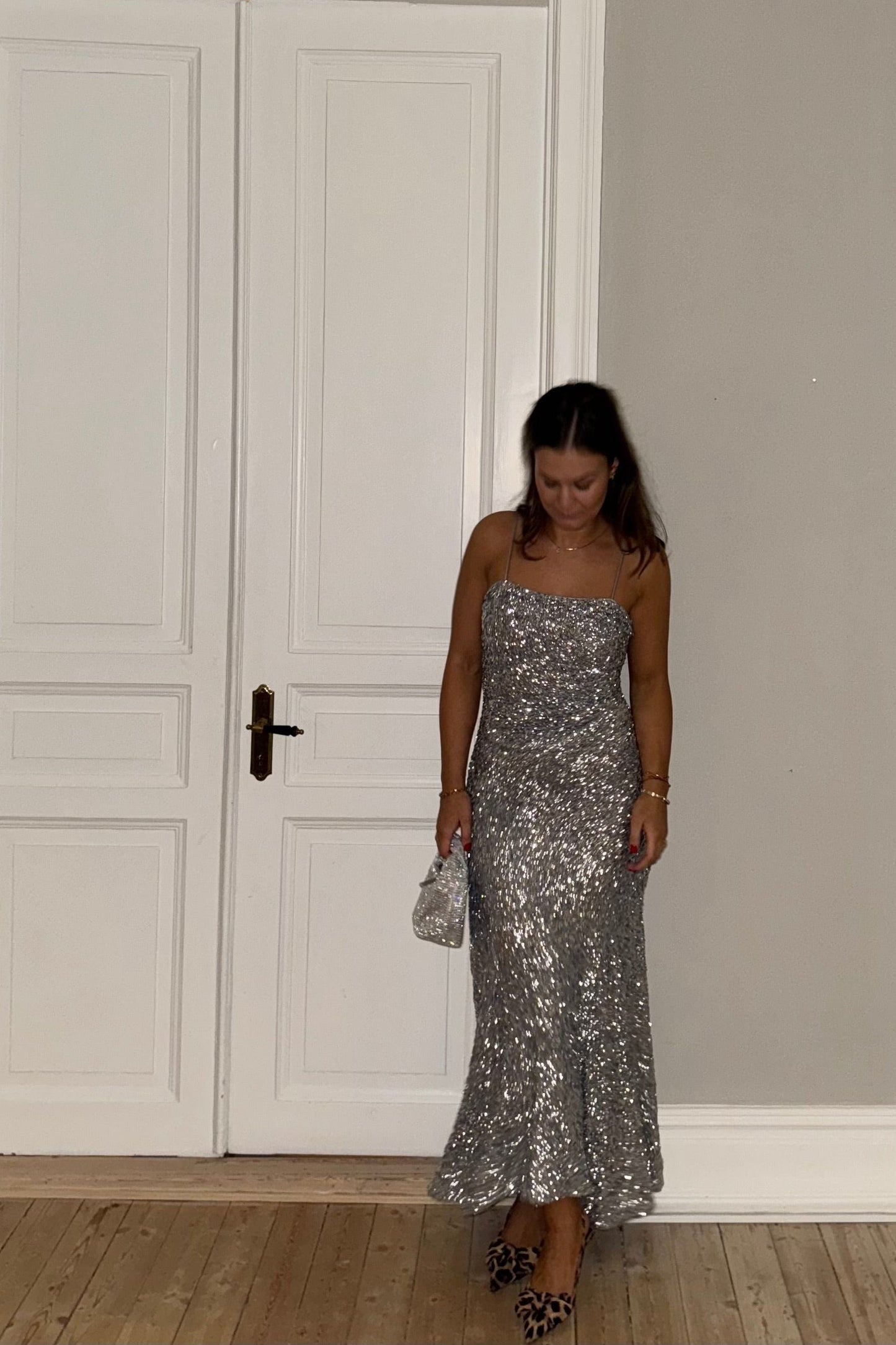 Ganni Sequin Slip Dress