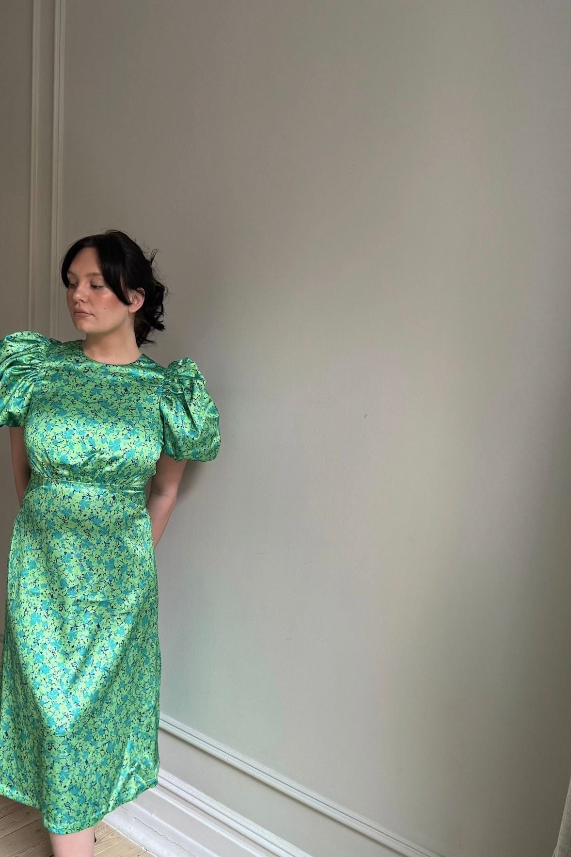 Rotate Green Flower Dress