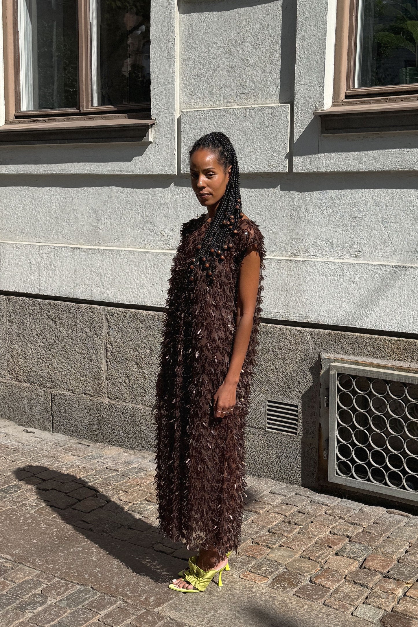The Chocolate Sequin Maxi Dress