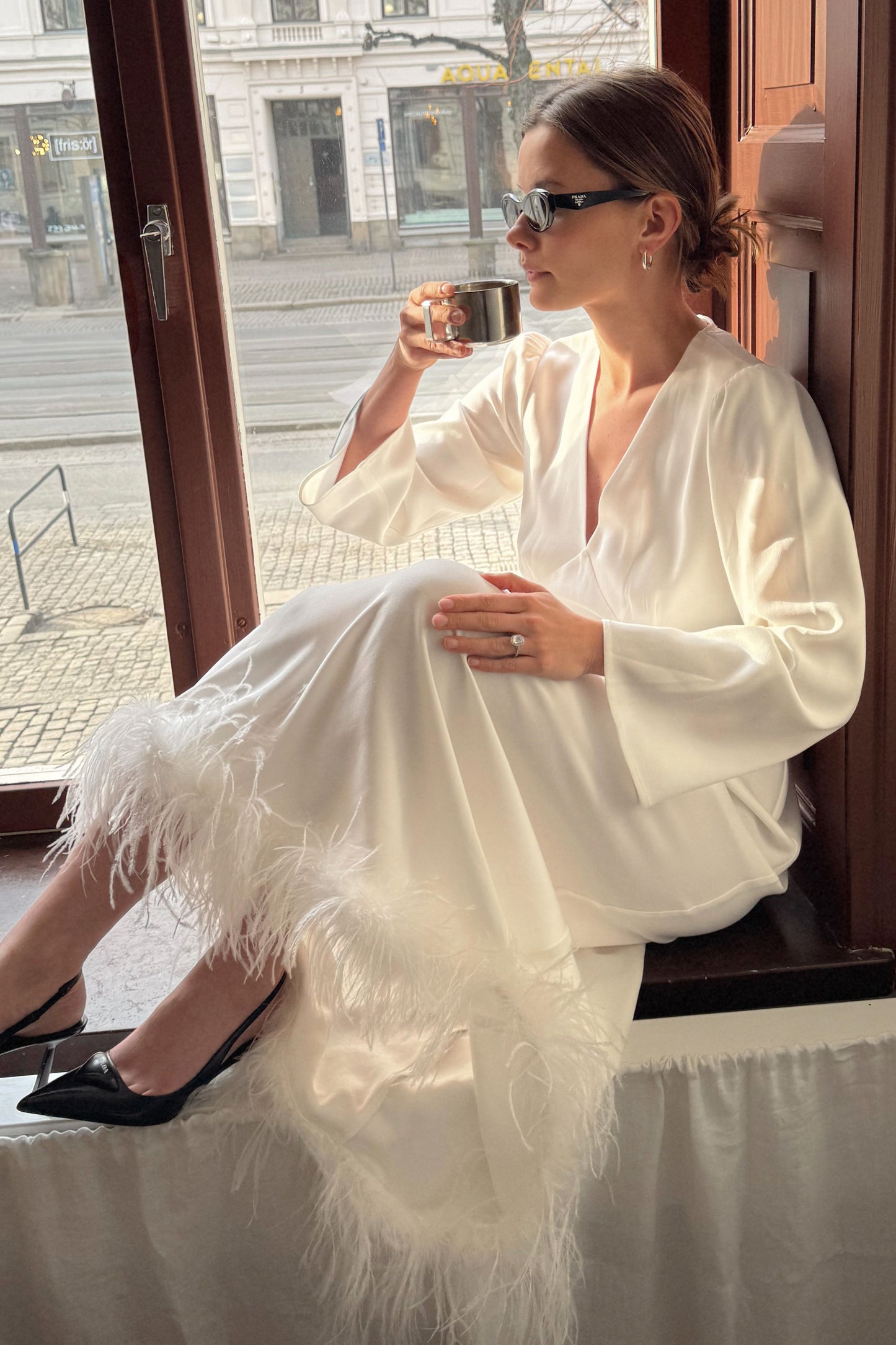 Rixo Feather Wedding Dress