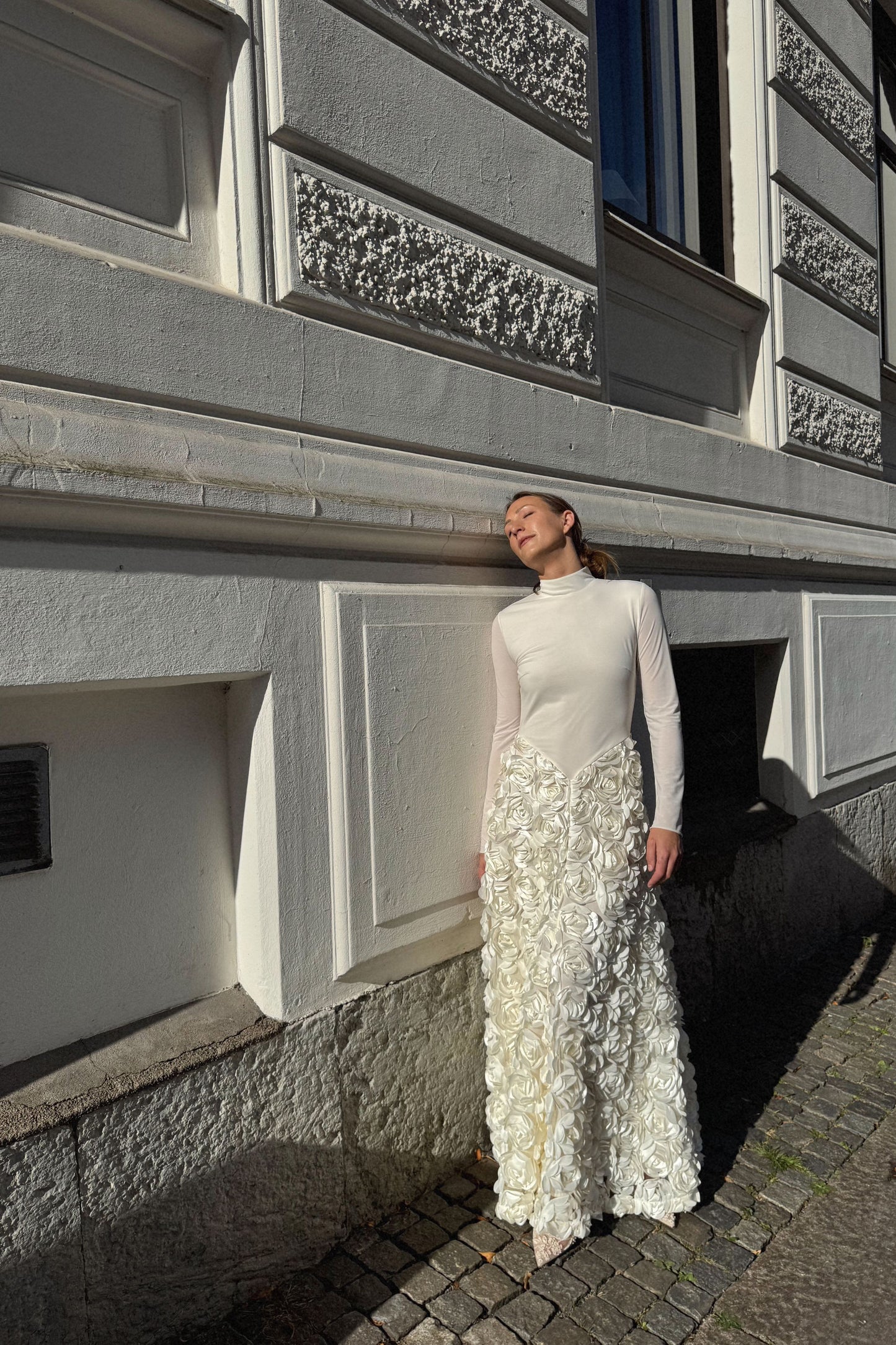 Rotate Floral Appliqué Dress