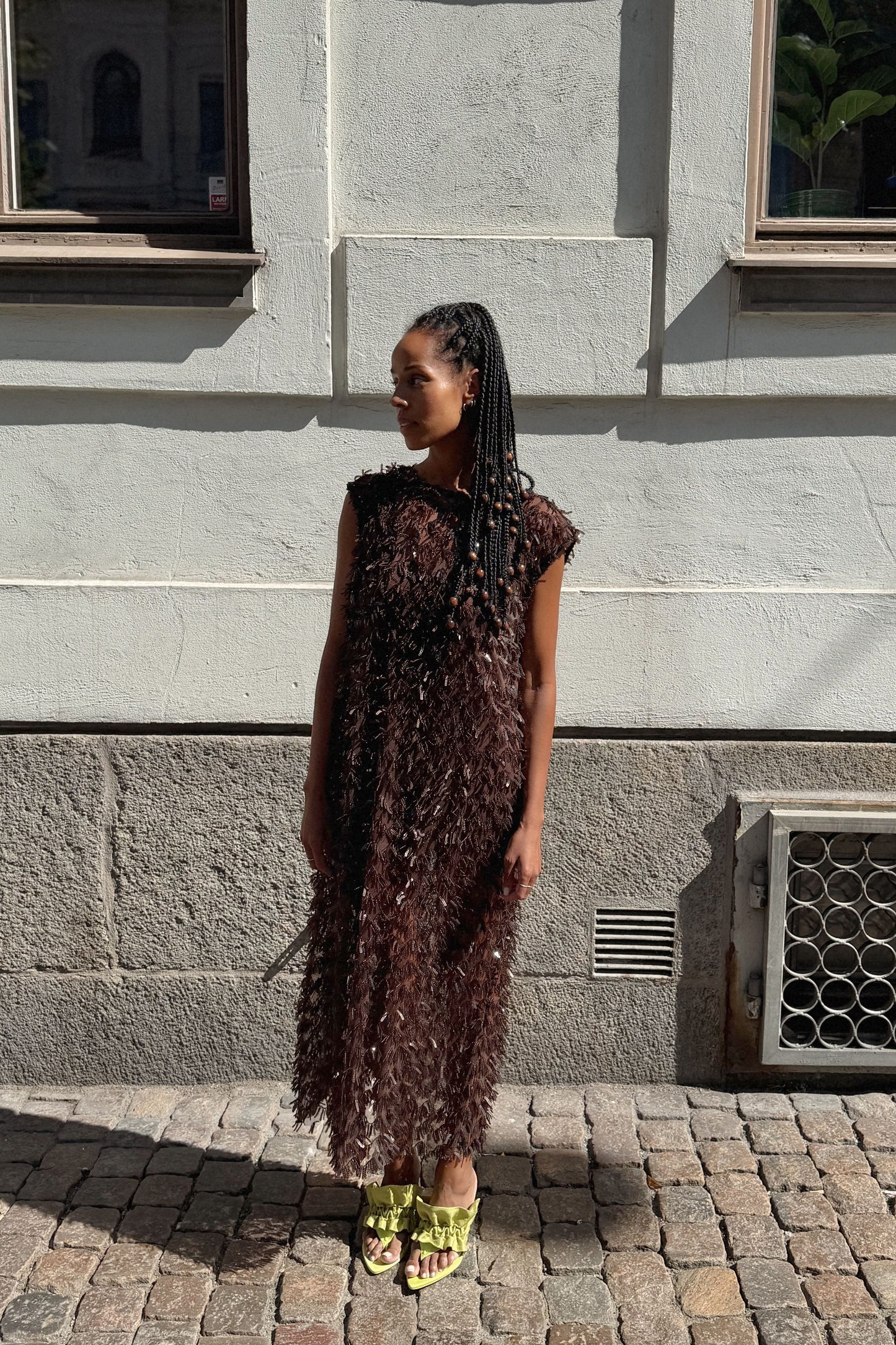 The Chocolate Sequin Maxi Dress