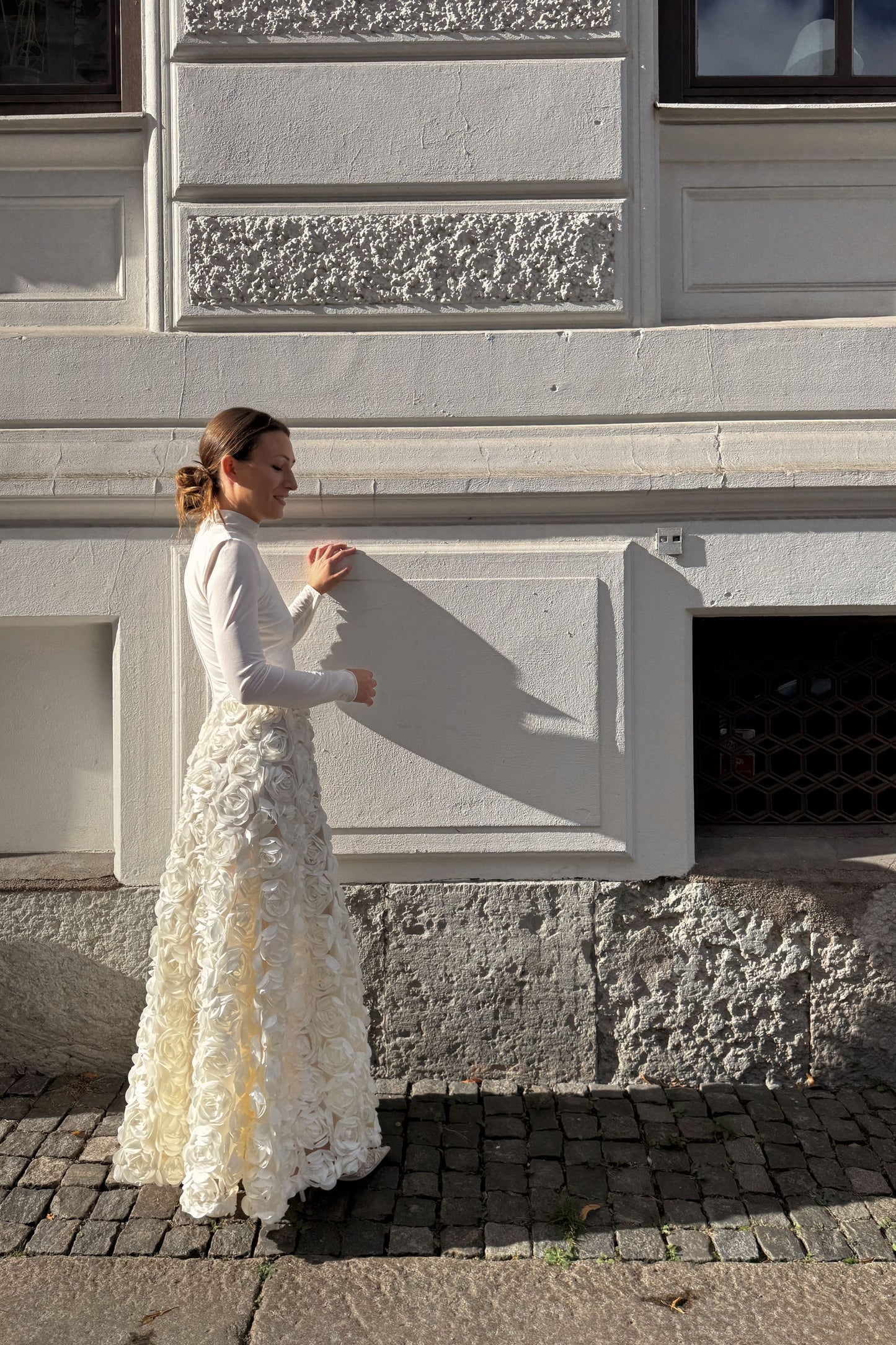 Rotate Floral Appliqué Dress