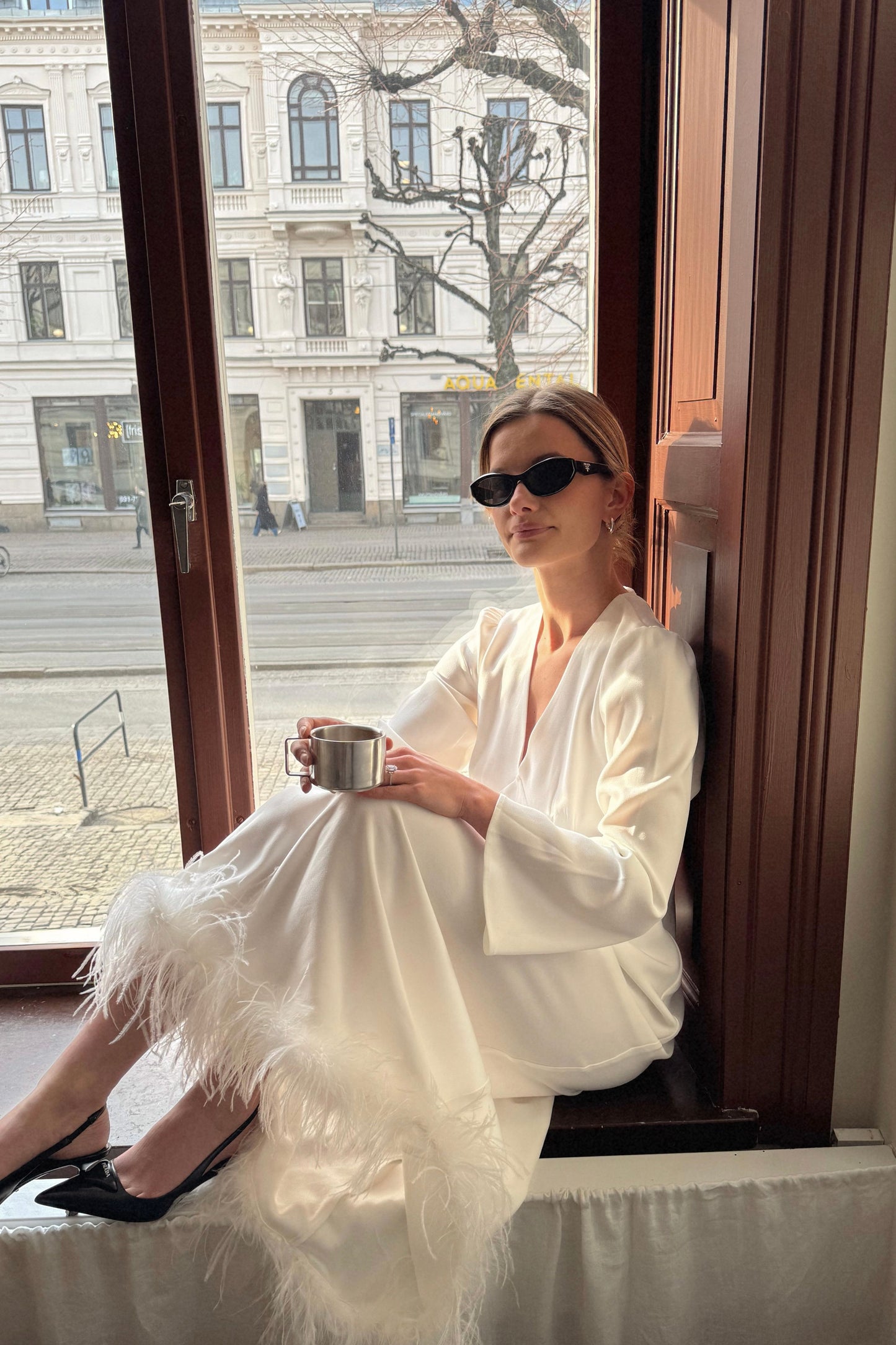 Rixo Feather Wedding Dress