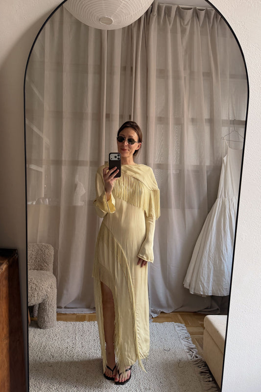 Long Sleeve Fringe Dress