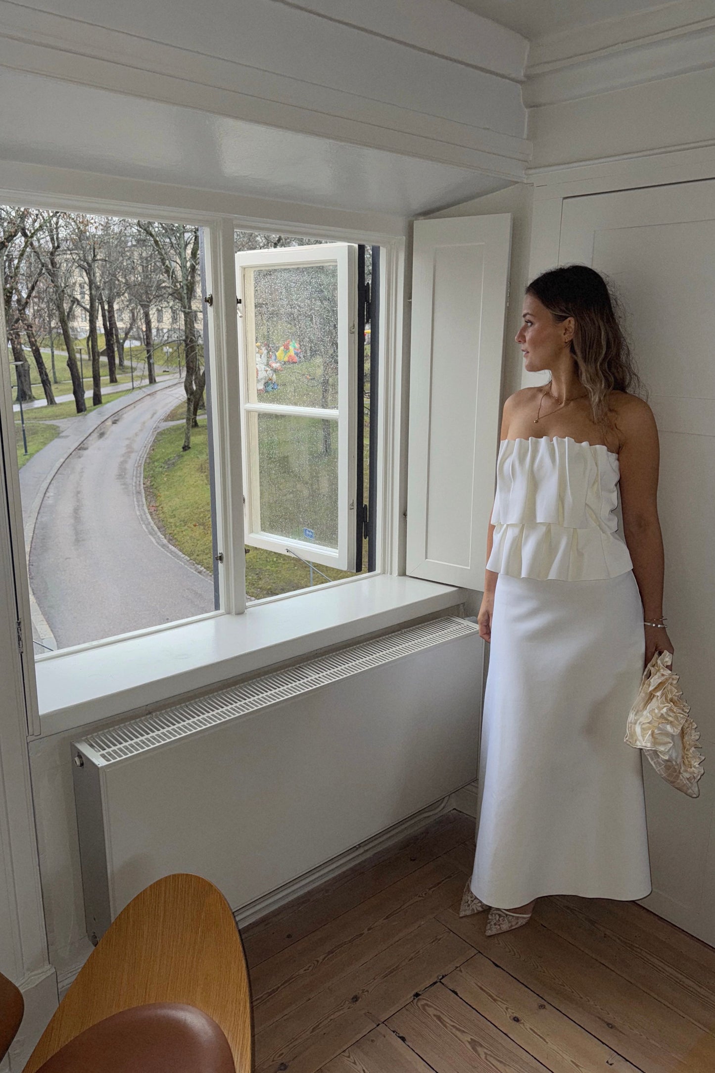Dagmar Sculpted White Dress