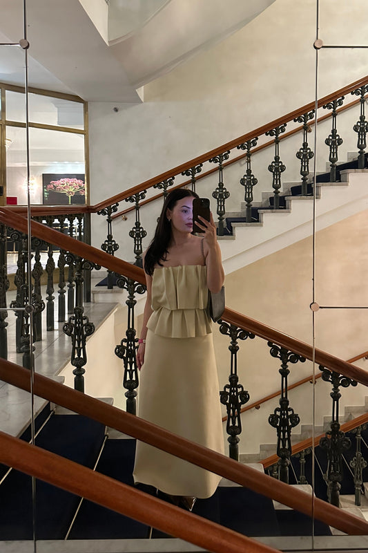 Dagmar Sculpted Yellow Dress