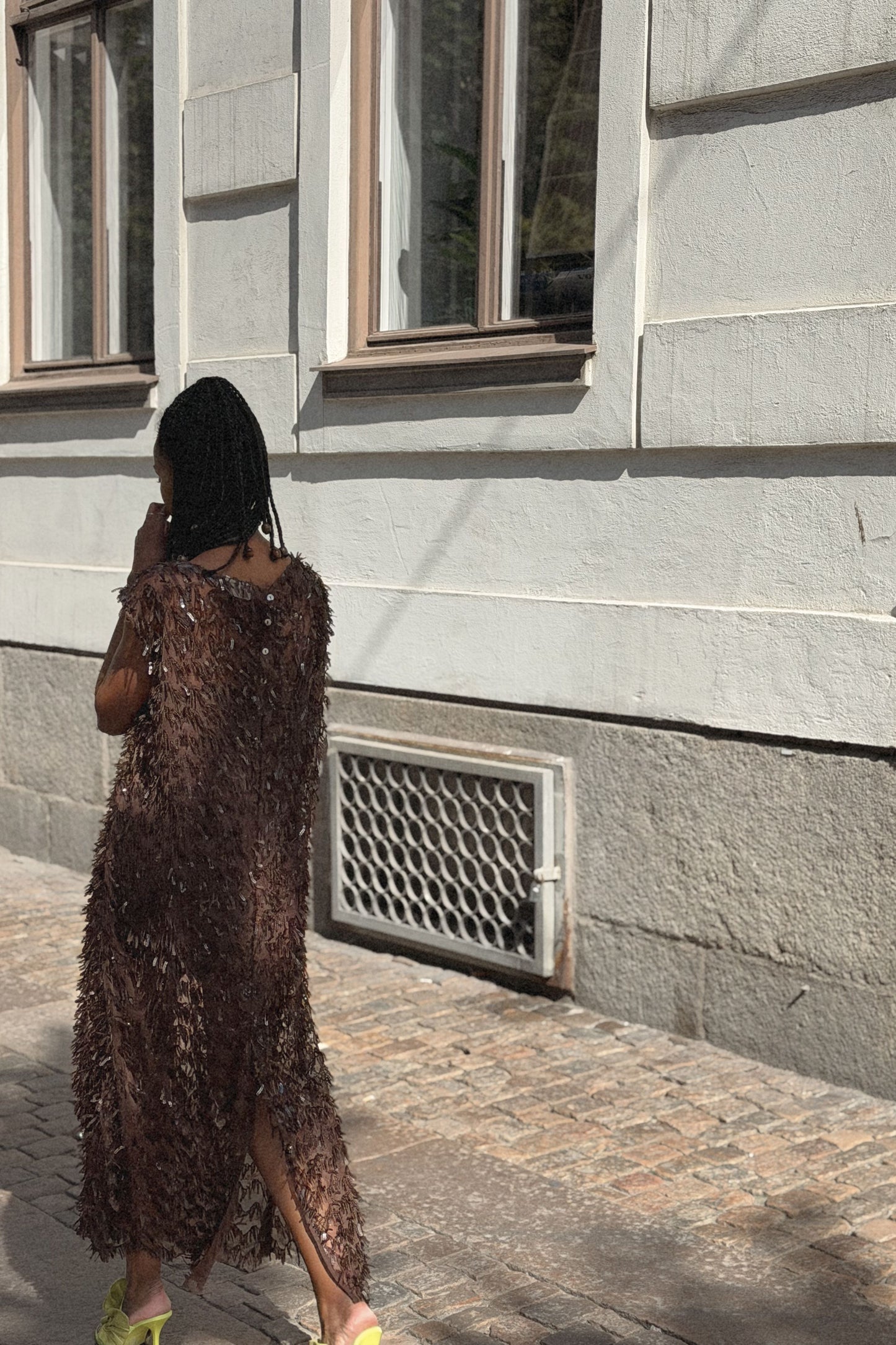 The Chocolate Sequin Maxi Dress