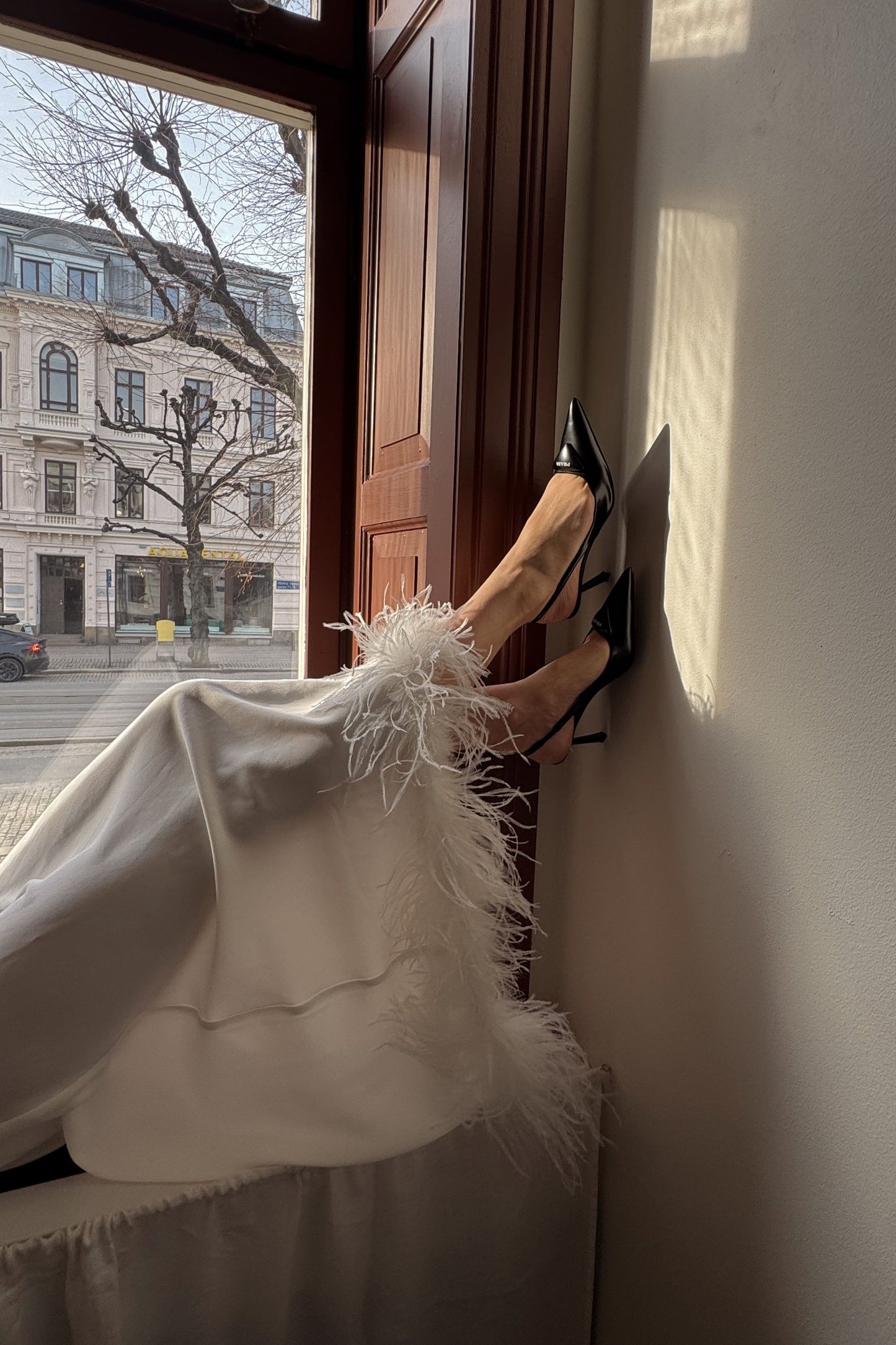 Rixo Feather Wedding Dress