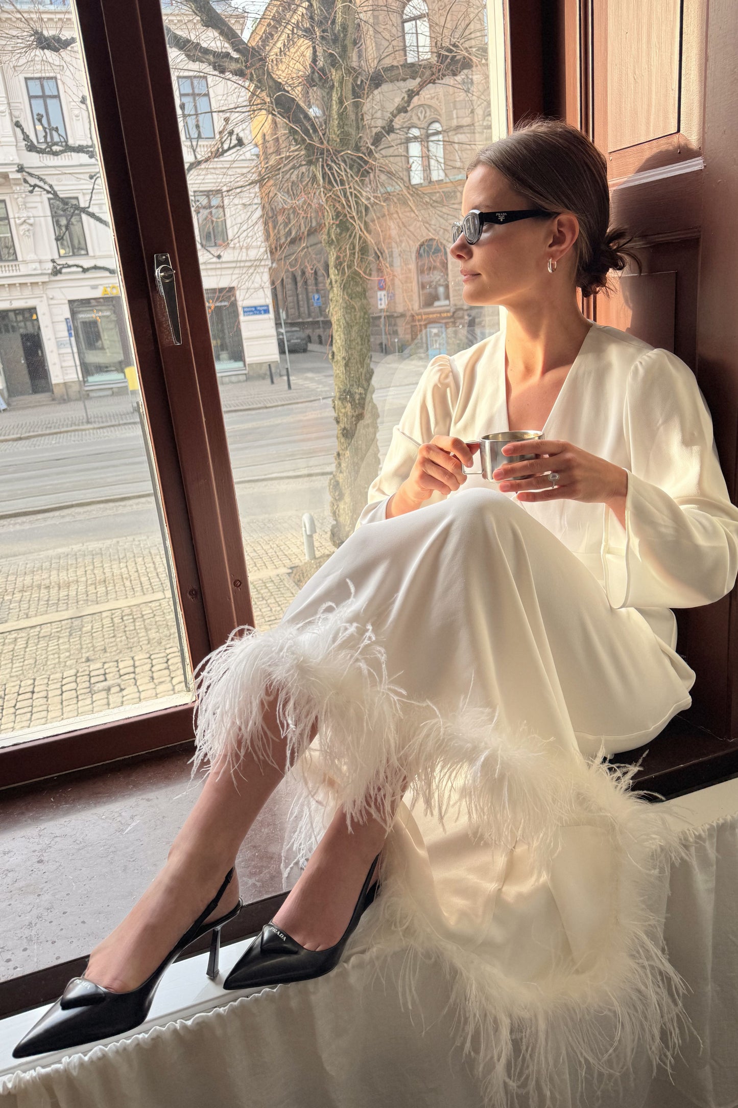 Rixo Feather Wedding Dress