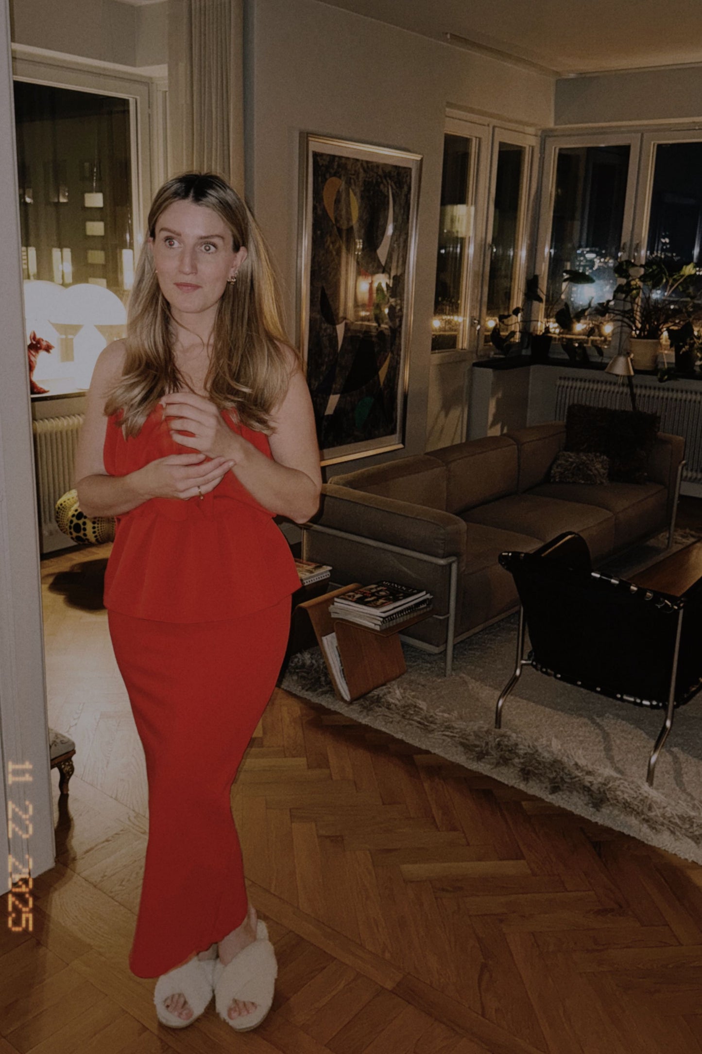 Dagmar Sculpted Red Dress