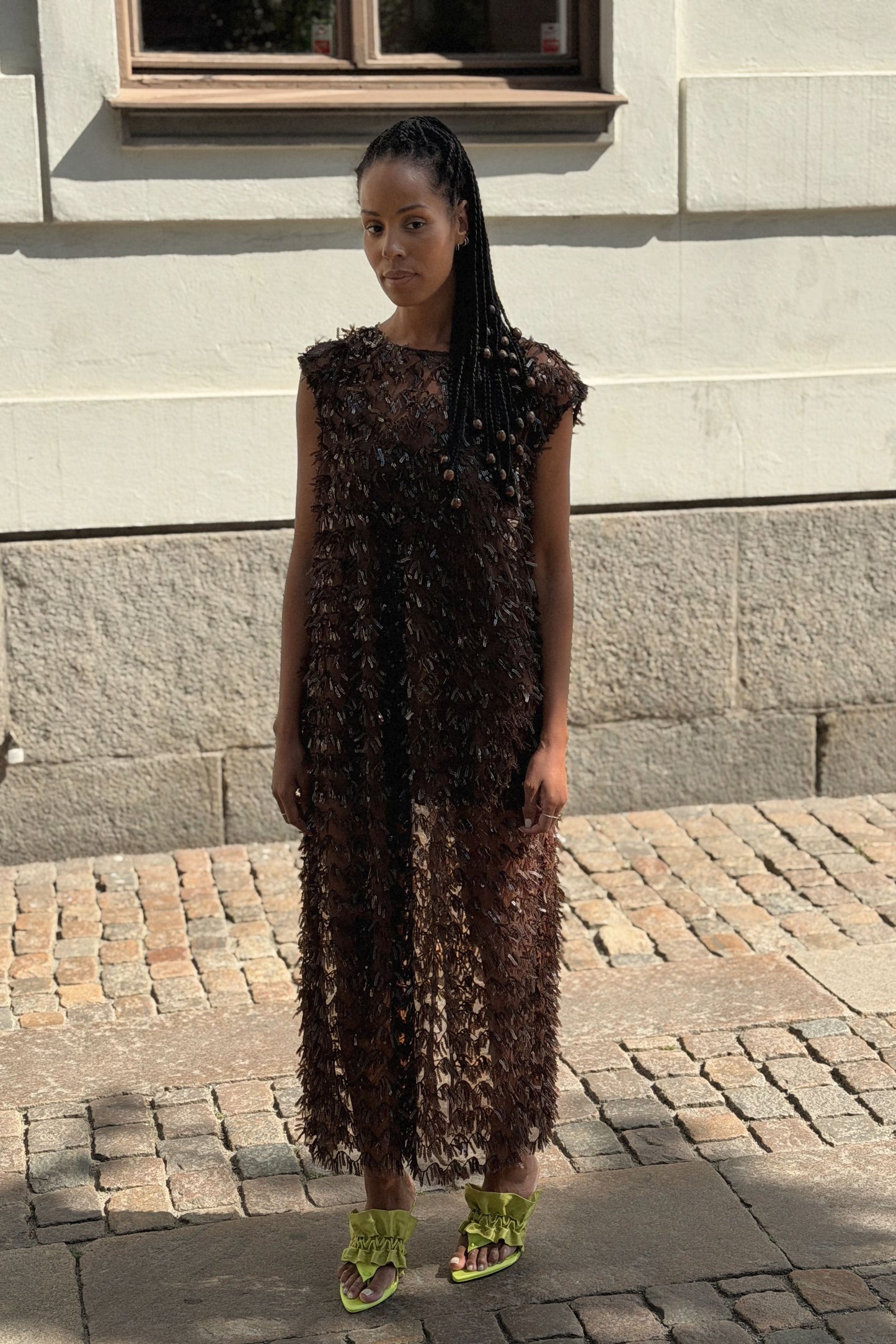 The Chocolate Sequin Maxi Dress
