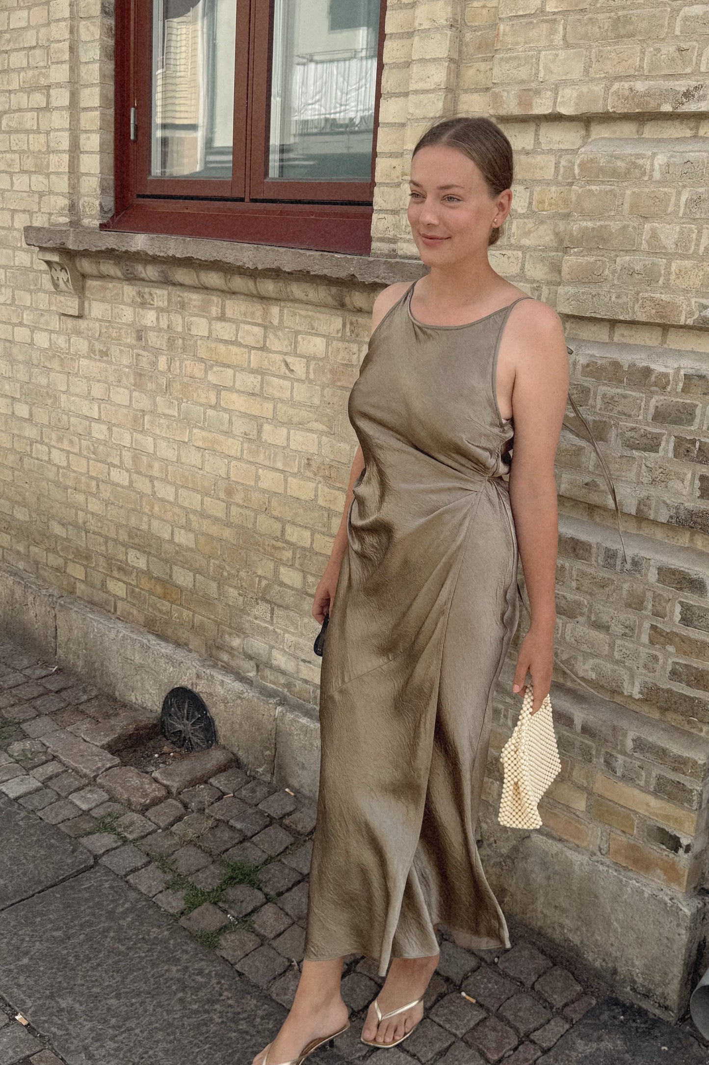 The Acne Satin Bronze dress