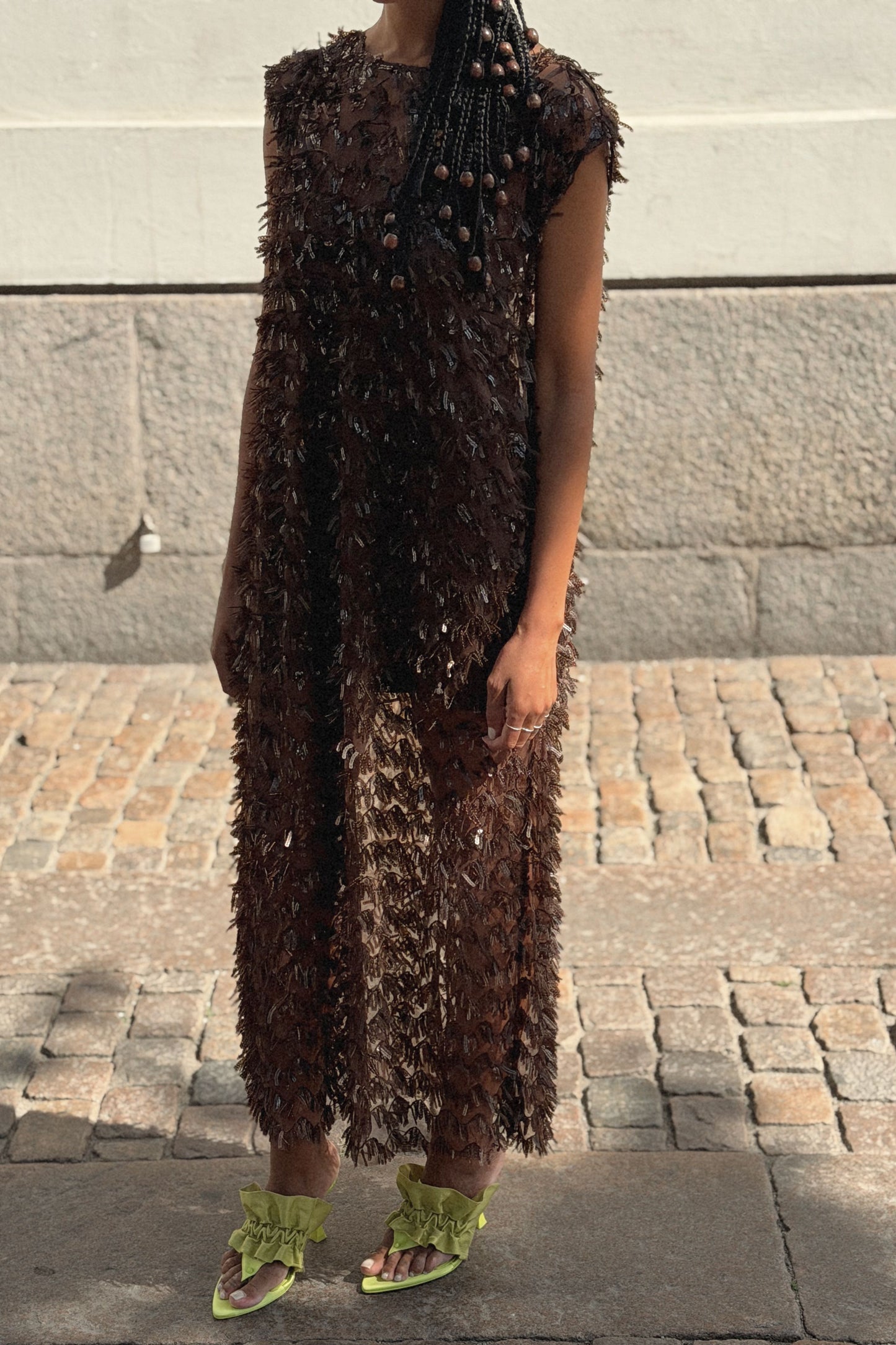 The Chocolate Sequin Maxi Dress