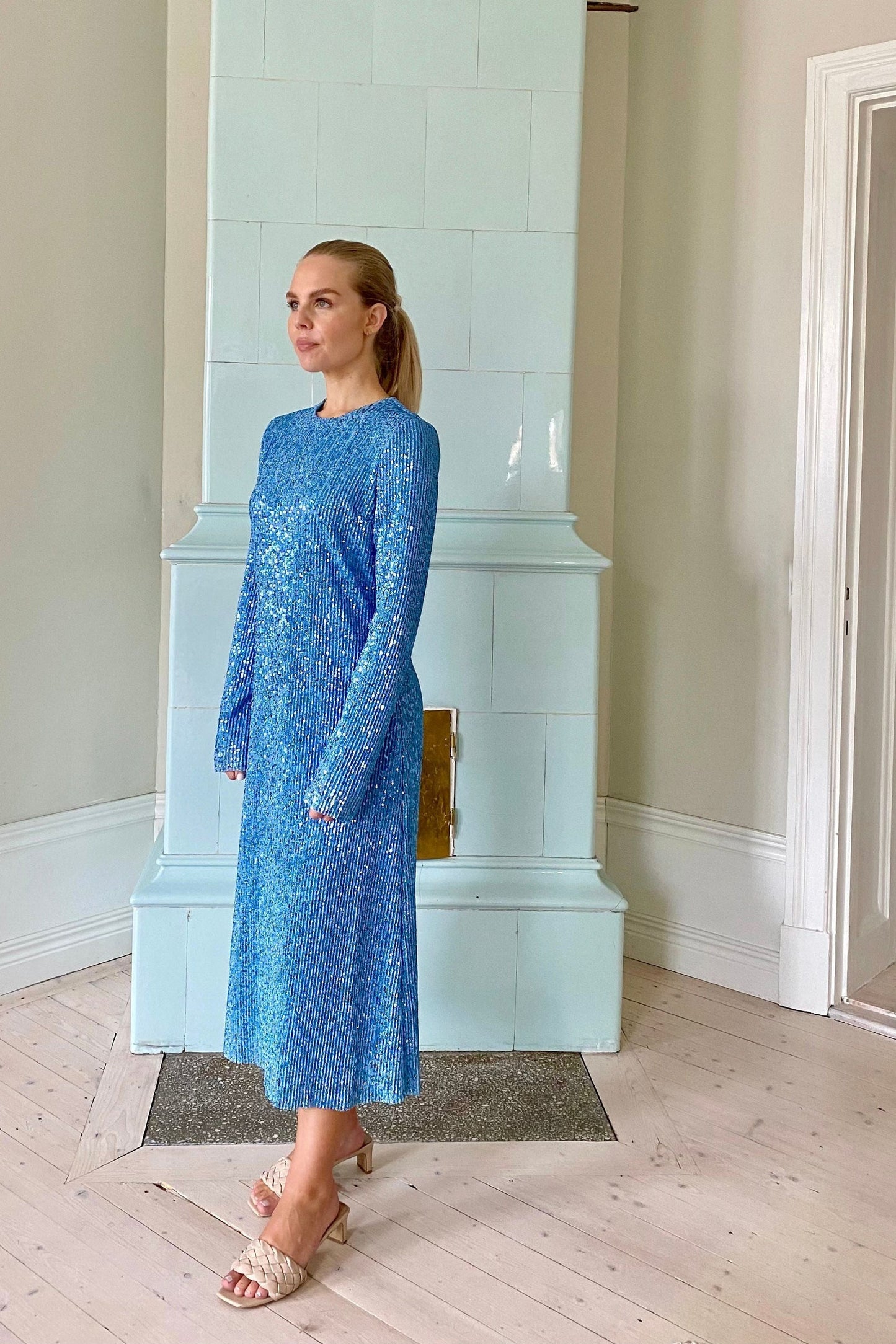 Stine Goya Blue Sequin Dress
