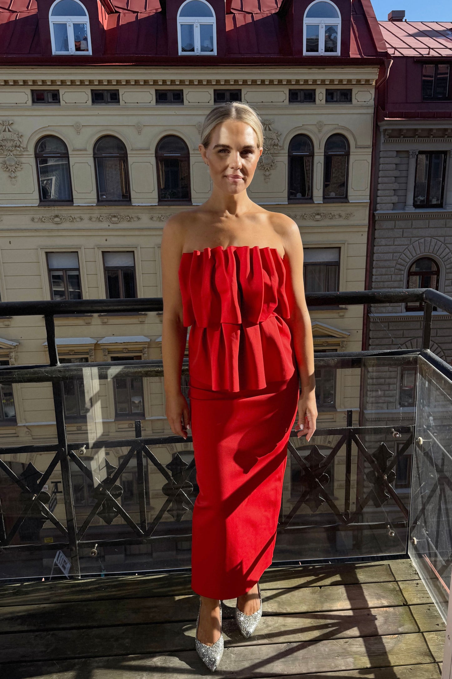 Dagmar Sculpted Red Dress