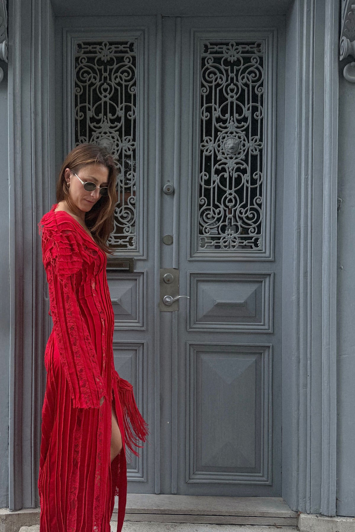 Kristine Boström Panel Red Dress