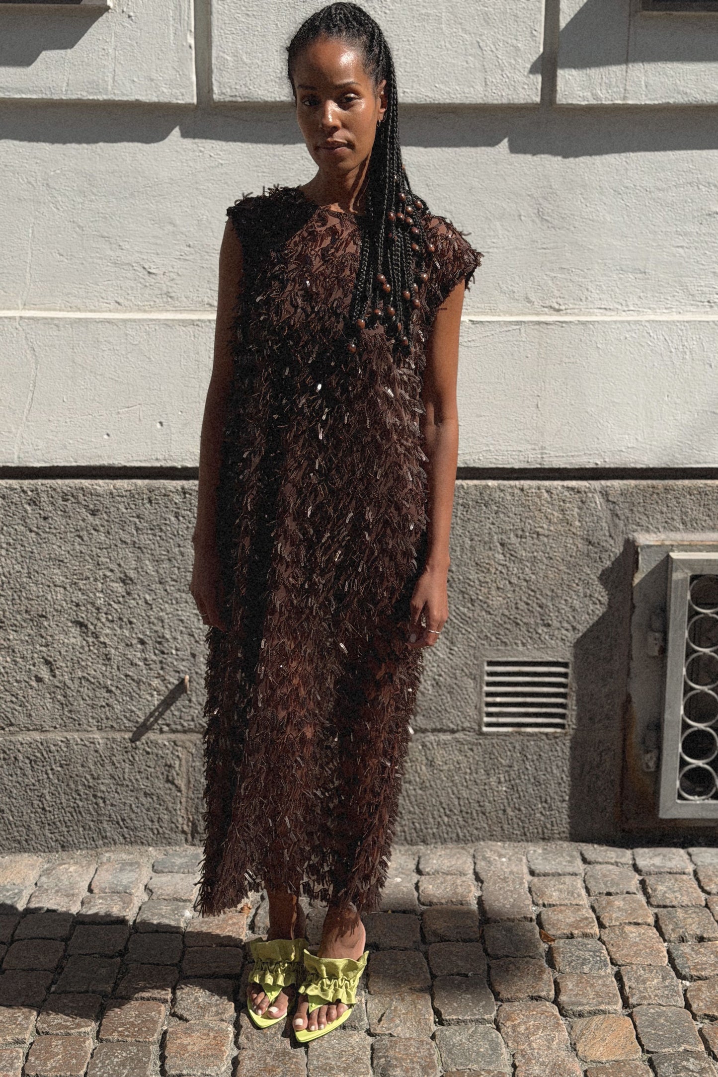 The Chocolate Sequin Maxi Dress