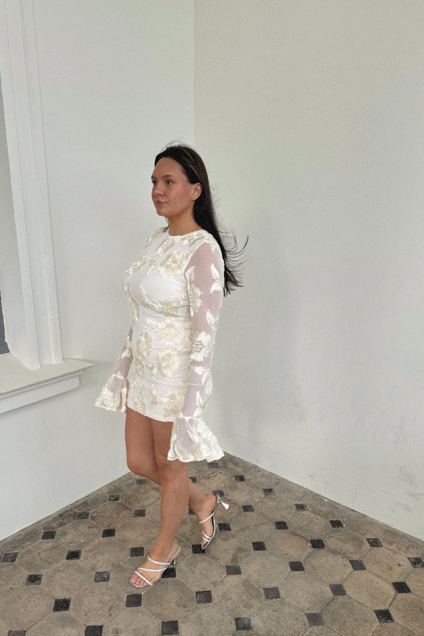 The Rotate Mini Floral Wedding Dress