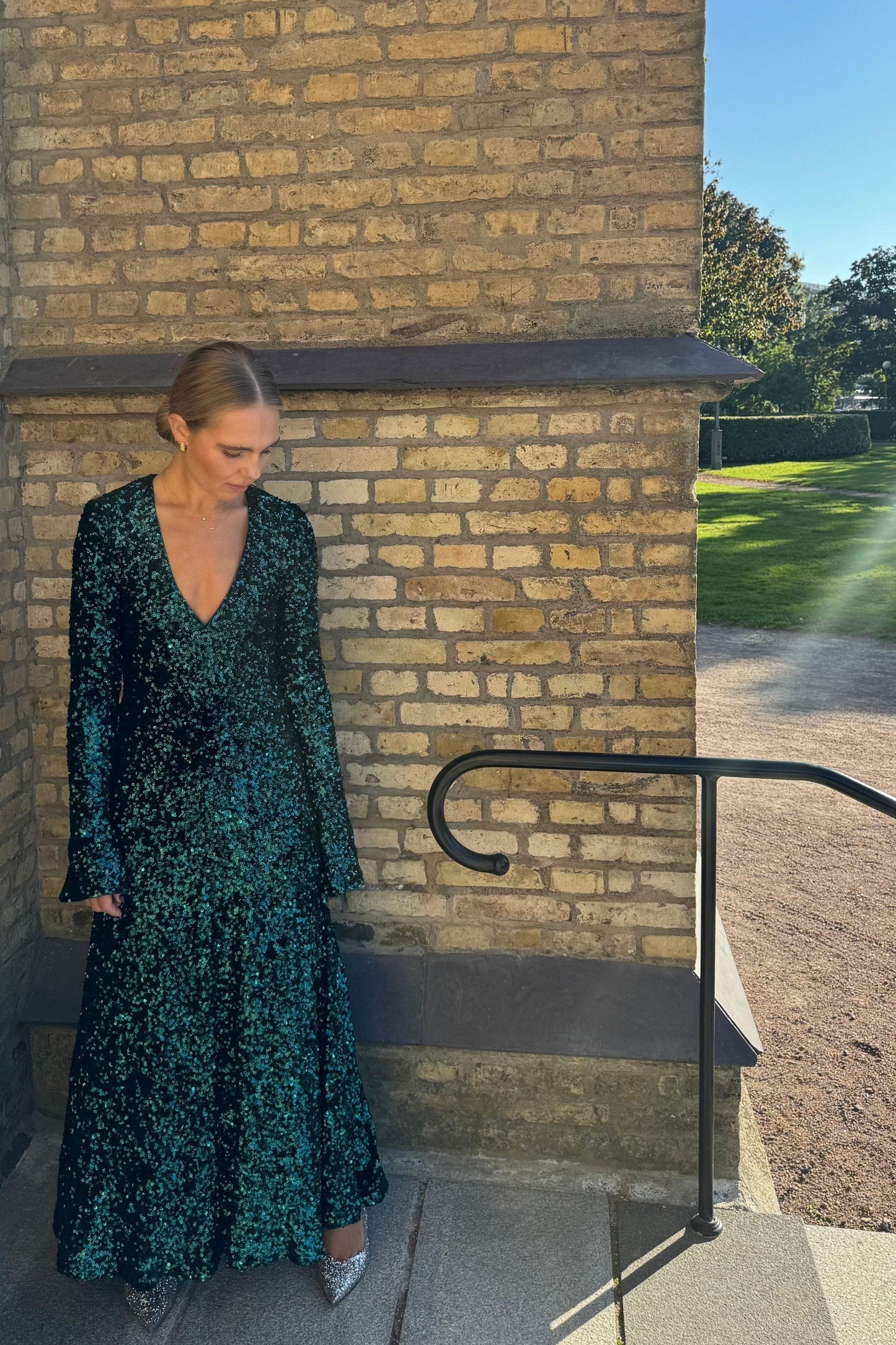 The Emerald Sequin Rotate Dress
