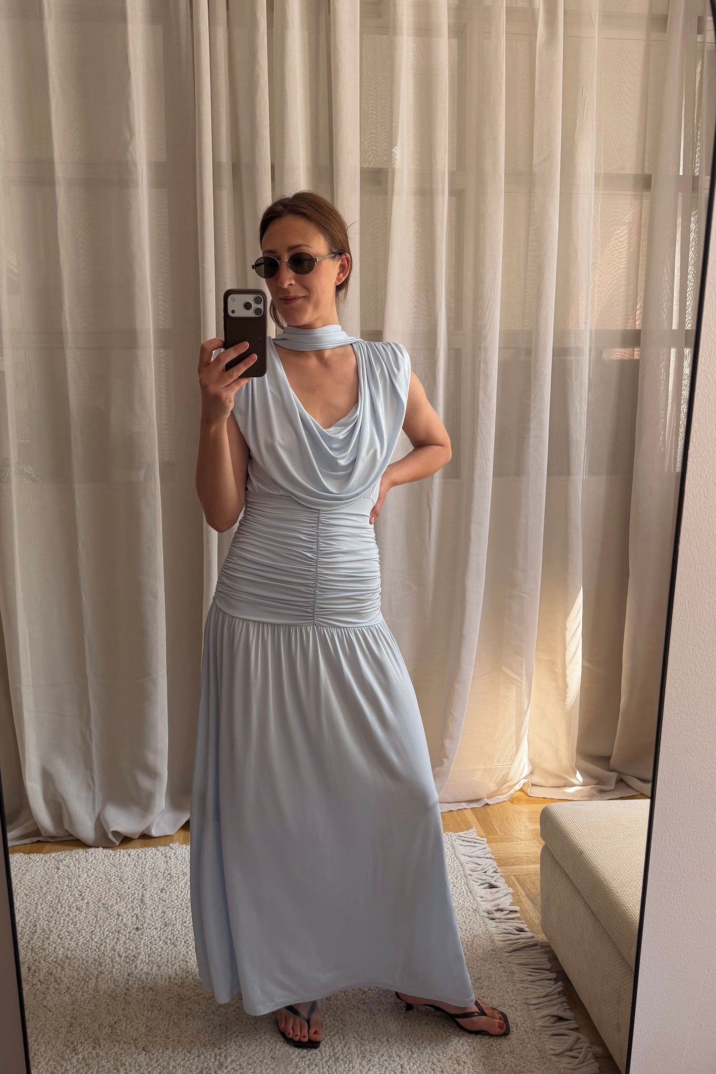 Gestuz Light Blue Maxi Dress