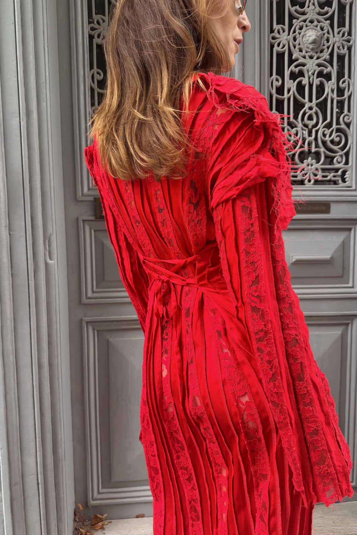 Kristine Boström Panel Red Dress